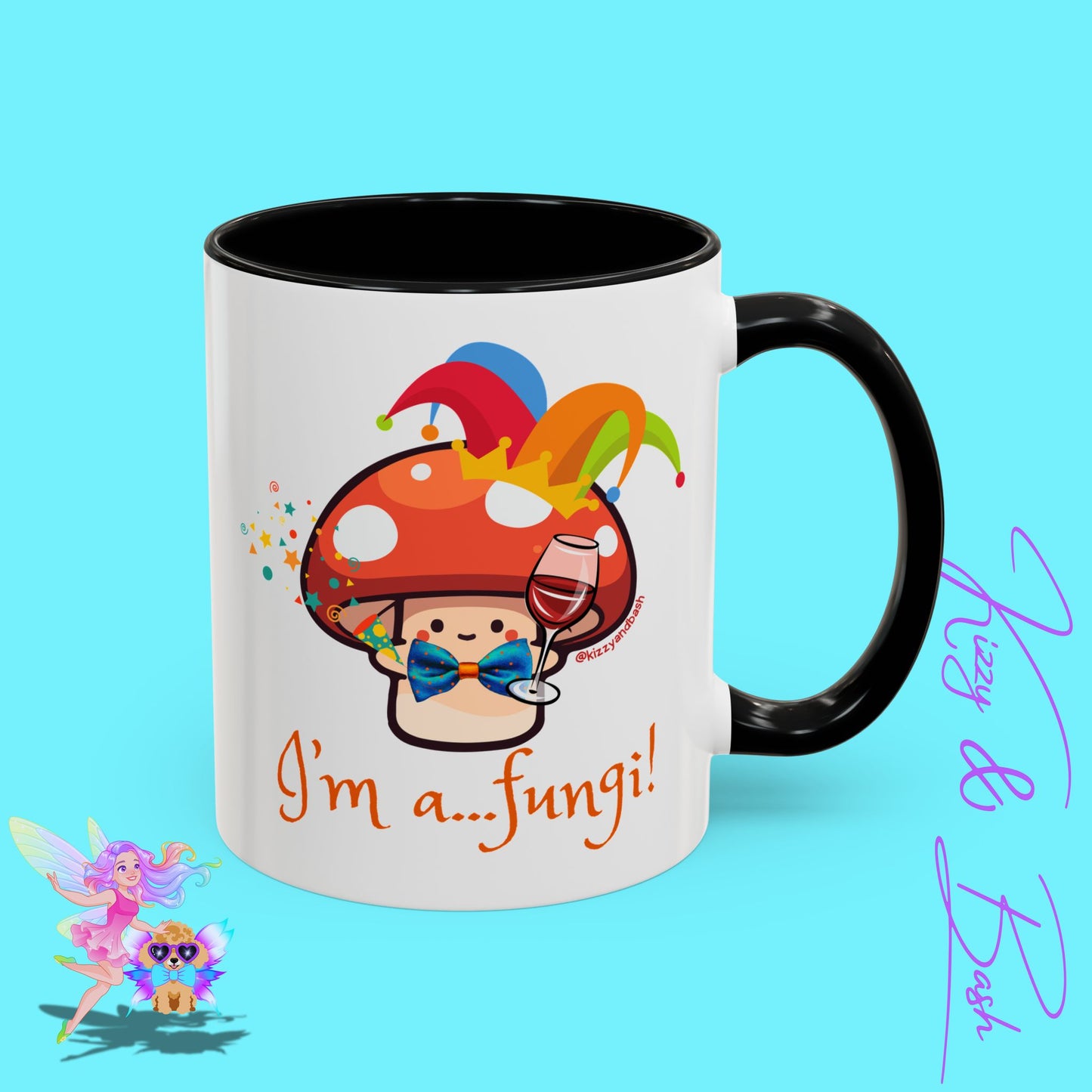 Funny Mushroom Coffee Mug for Him or Her Life of the Party Gift Idea Party Mushroom Mug Wine Lover Mug Fun Mushroom Pun Mug I'm a Fungi Accent Coffee Mug - 11, 15oz