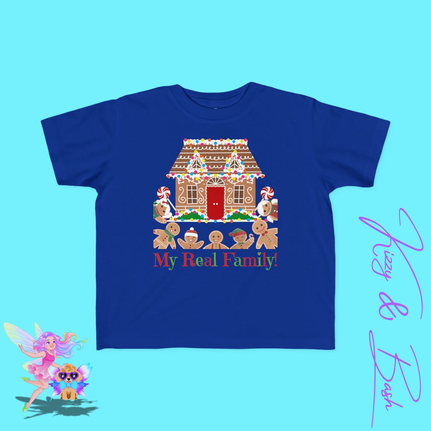Gingerbread Family T-Shirt for Toddlers Funny Christmas Shirt for Him or Her Found Family Gift Idea Gingerbread Lovers T-Shirt Unique Gingerbread Shirt for Toddler's Fine Jersey Tee