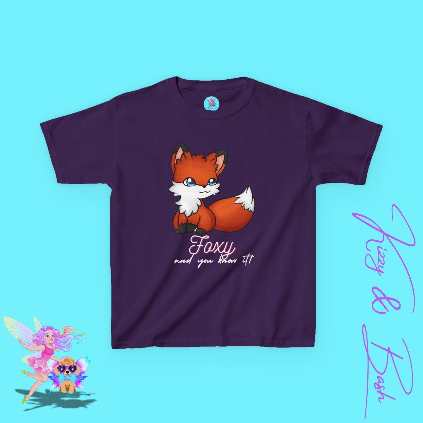 Foxy and You Know It Shirt Animal Pun Shirt for Kids Sassy Fox T-Shirt Cute Woodland Animal Gift for Animal Lovers Shirt Cute Empowerment Shirt for Her Funny Animal Shirt for Kids Heavy Cotton™ Tee