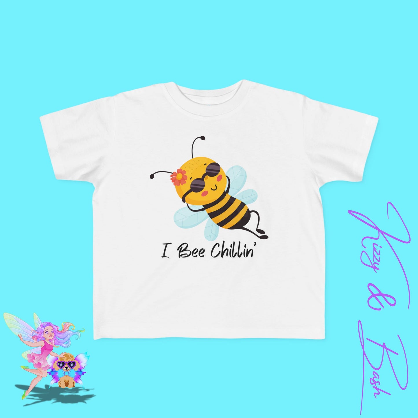 Chilling Honey Bee T-Shirt for Toddlers I Bee Chillin' Spring Shirt Chill Vibes Nature Graphic Tee Perfect Gift for Bee Lovers Fun Vacation Shirt Funny Bee Pun Graphic Tee for Toddler's Fine Jersey Tee