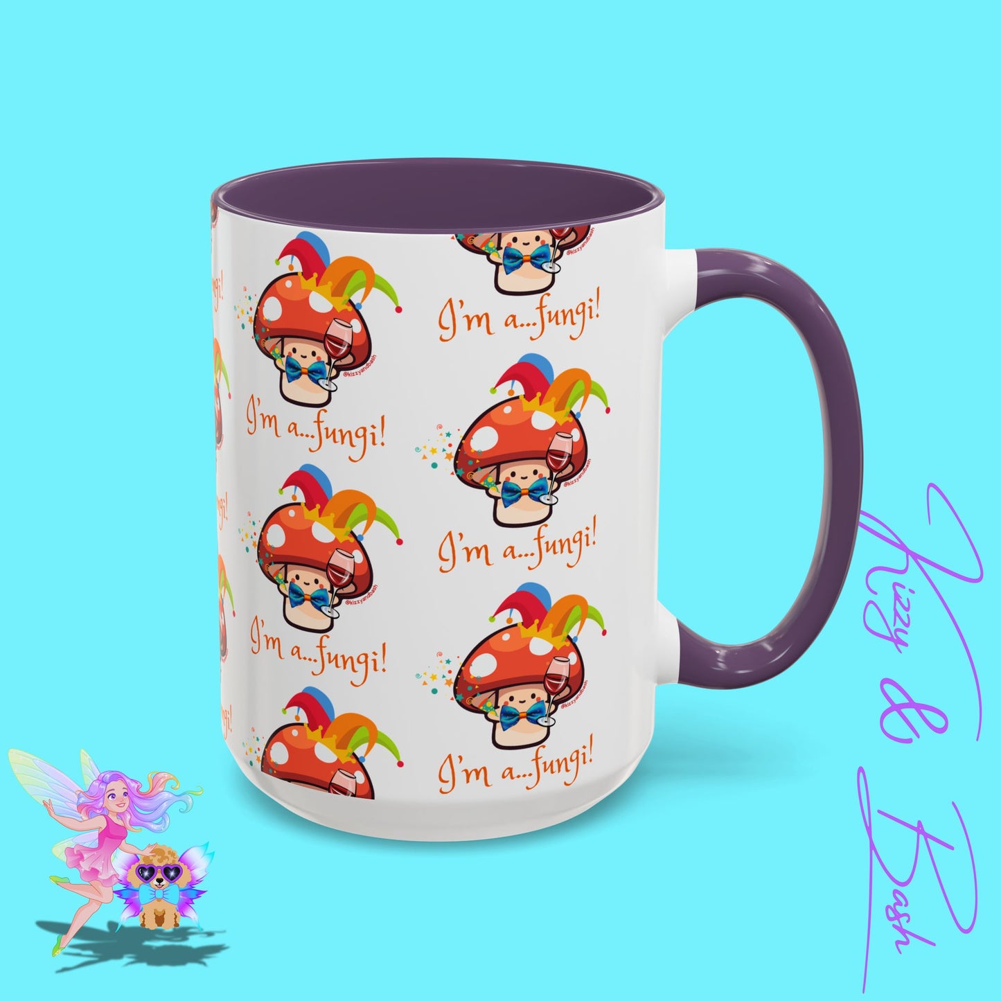 Funny Mushroom Coffee Mug for Him or Her Life of the Party Gift Idea Party Mushroom Mug Wine Lover Mug Fun Mushroom Pun Mug I'm a Fungi Accent Coffee Mug - 11, 15oz