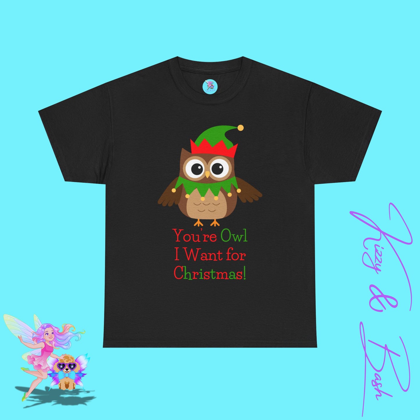 You're Owl I Want for Christmas Jolly Hoot Owl T-Shirt Perfect Gift for Owl Lovers Fun Holiday T-Shirt Funny Christmas Owl Shirt for Adults Funny Pun Christmas T-Shirt Cute Christmas Shirt for Animal Lovers Punny Holiday T-Shirt Unisex Heavy Cotton Tee
