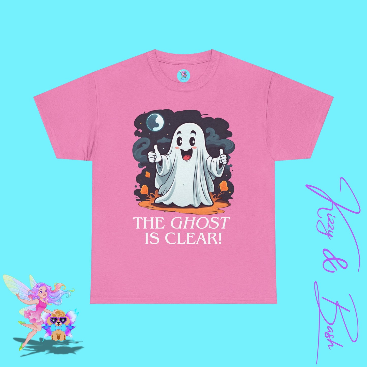 Halloween Ghost Shirt The Ghost is Clear Punny Halloween T-Shirt Funny Halloween Shirt for Him or Her Fun Gift for Pun Lovers Funny Halloween Graphic Tee for Adults Perfect Gift for Ghost Hunters Paranormal T-Shirt Unisex Heavy Cotton Tee