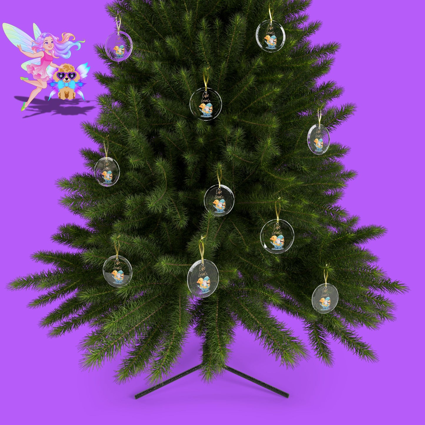Gnome Riding a Rubber Ducky Glass Ornament Life Goals Gift Idea Perfect Gift for Gnome Lovers Fun Gift for Rubber Ducky Fans Life Goals Christmas Ornament Water Life Gift Chill Vibes Gift Idea
