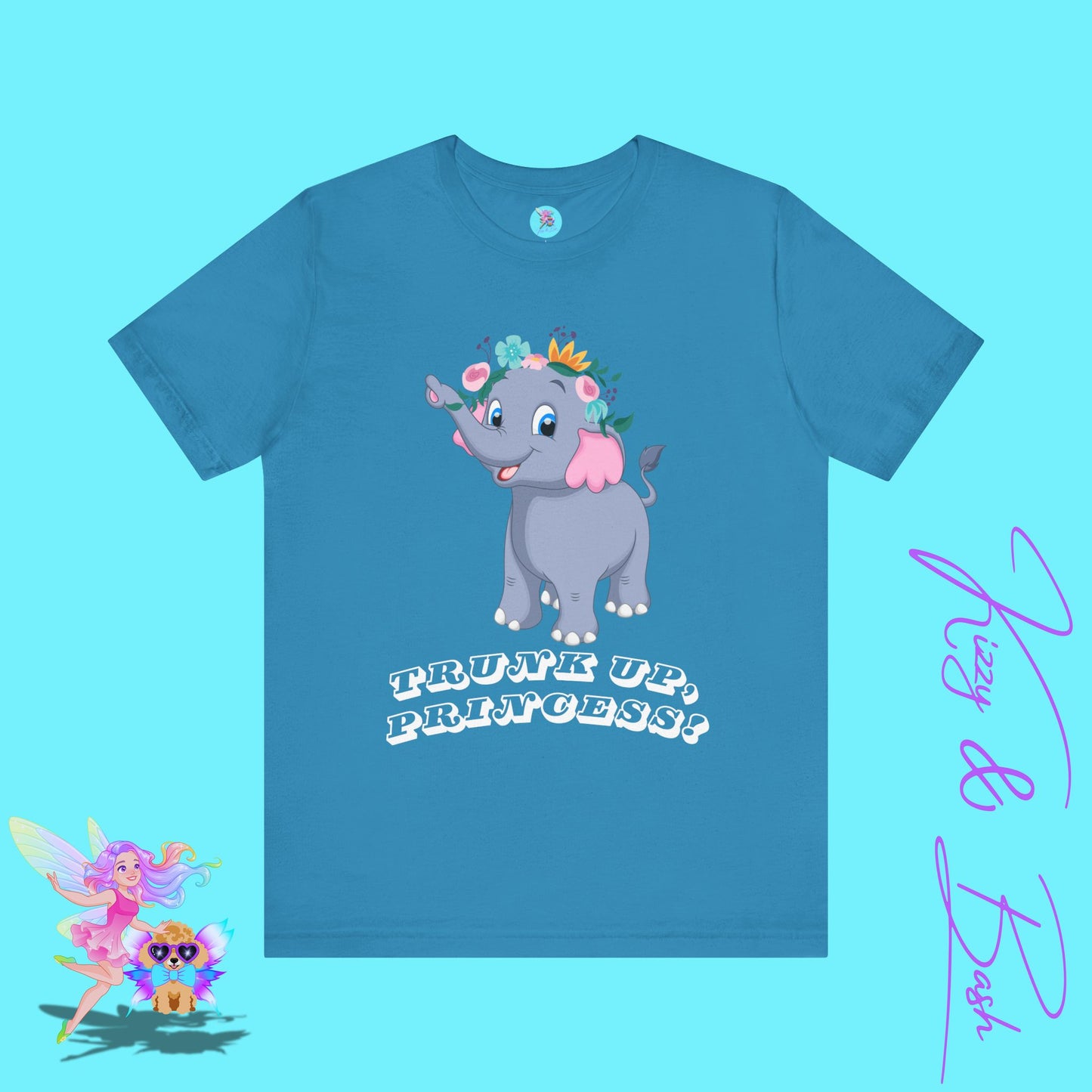 Cute Elephant Princess Shirt Gift for Elephant Lovers Cute Graphic Tee for Her Empowering and Motivational T-Shirt Gift for Princess Lovers Adult Unisex Jersey Short Sleeve Tee