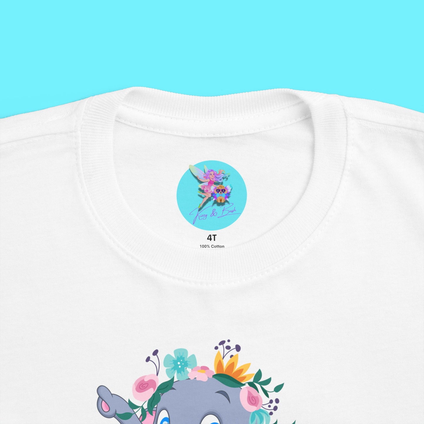 Cute Elephant Princess Shirt Trunk Up, Princess Royal Elephant Tee Cute Graphic Tee for Her Gift for Princess Lovers or Elephant Fans Fun Animal T-Shirt for Toddler's Fine Jersey Tee