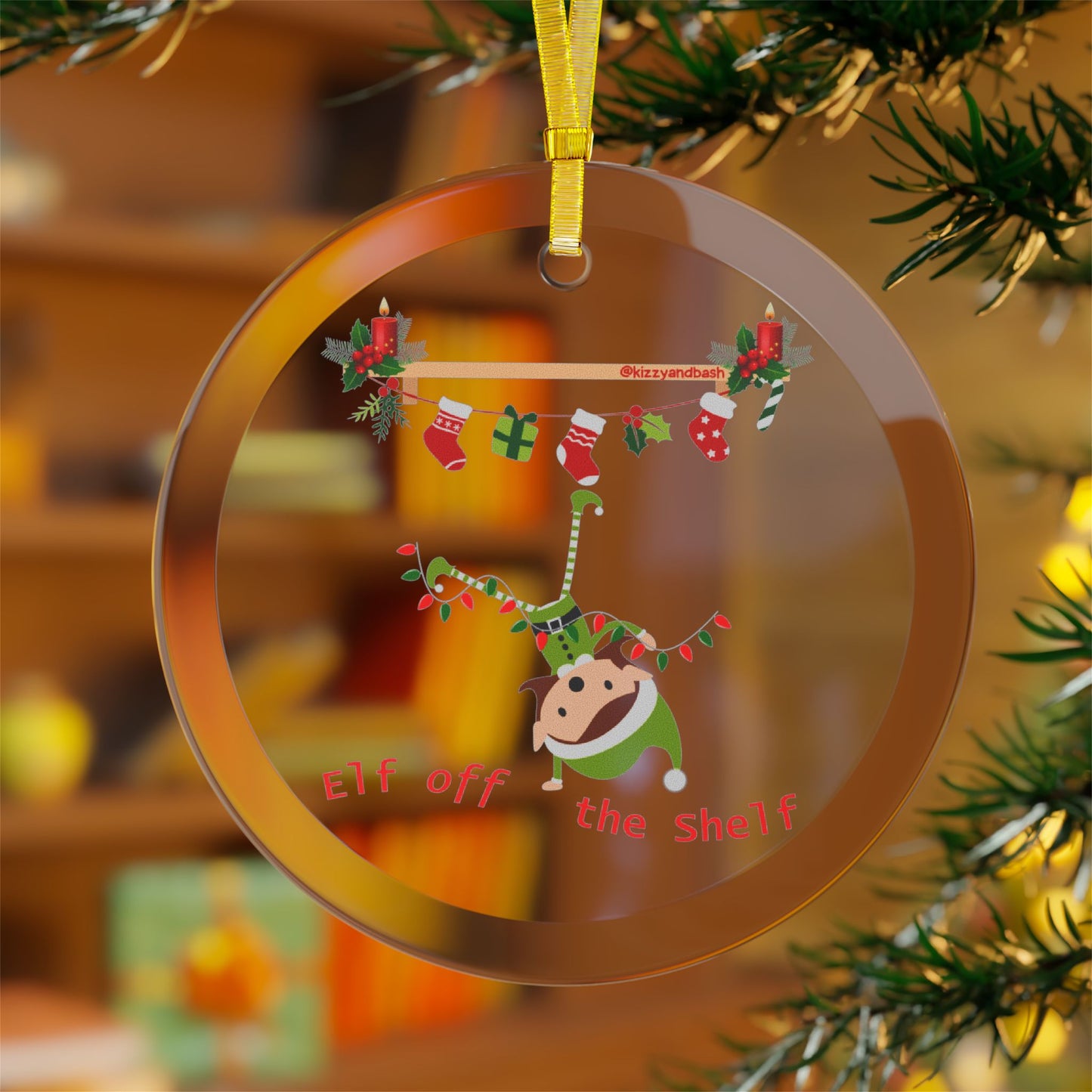 Funny Elf Ornament Unique Christmas Ornament for Elf Lovers Gift Funny Christmas Gift for Friends and Family Unique White Elephant Gift Exchange Idea Ultimate Elf Lover Gift Elf Off the Shelf Glass Ornaments