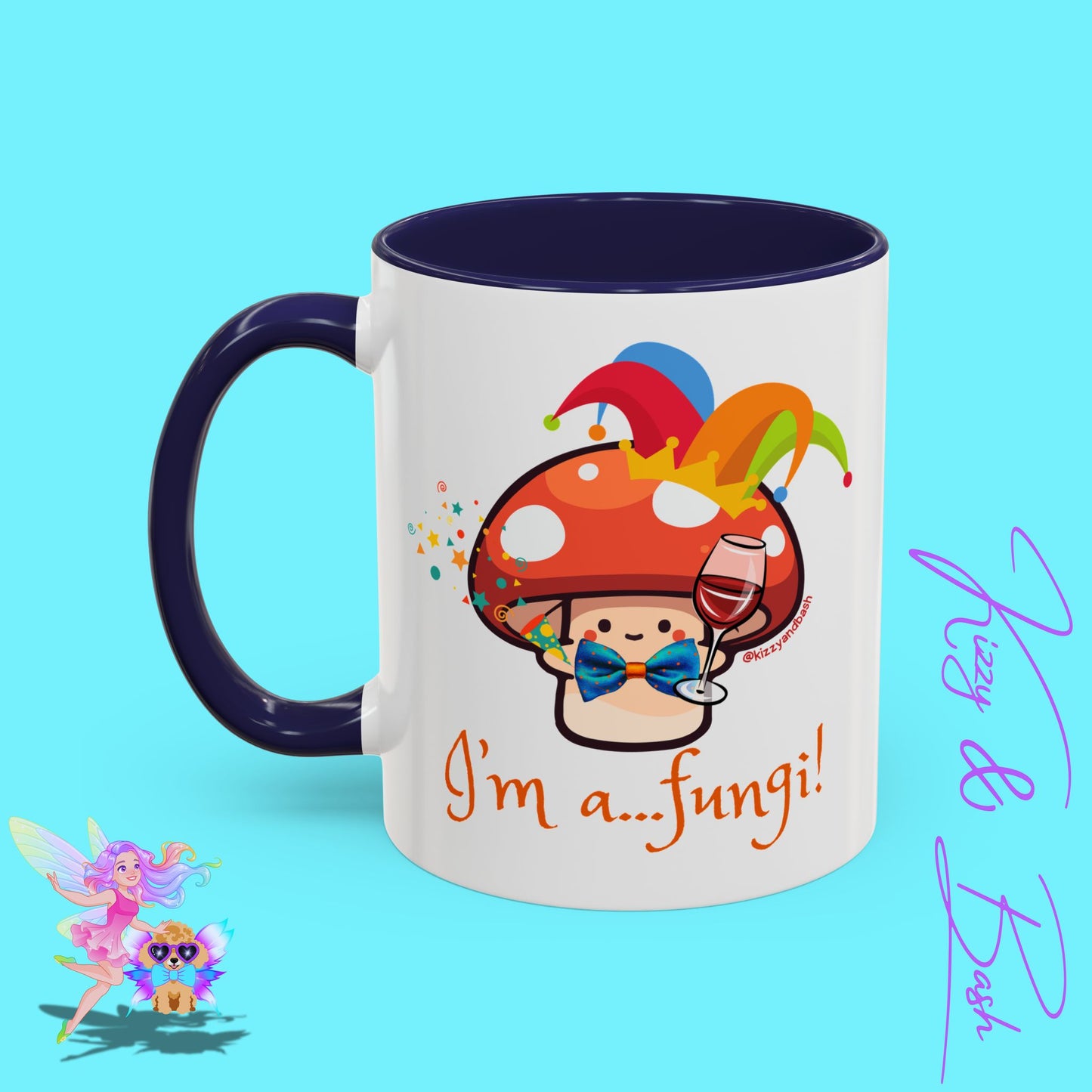 Funny Mushroom Coffee Mug for Him or Her Life of the Party Gift Idea Party Mushroom Mug Wine Lover Mug Fun Mushroom Pun Mug I'm a Fungi Accent Coffee Mug - 11, 15oz
