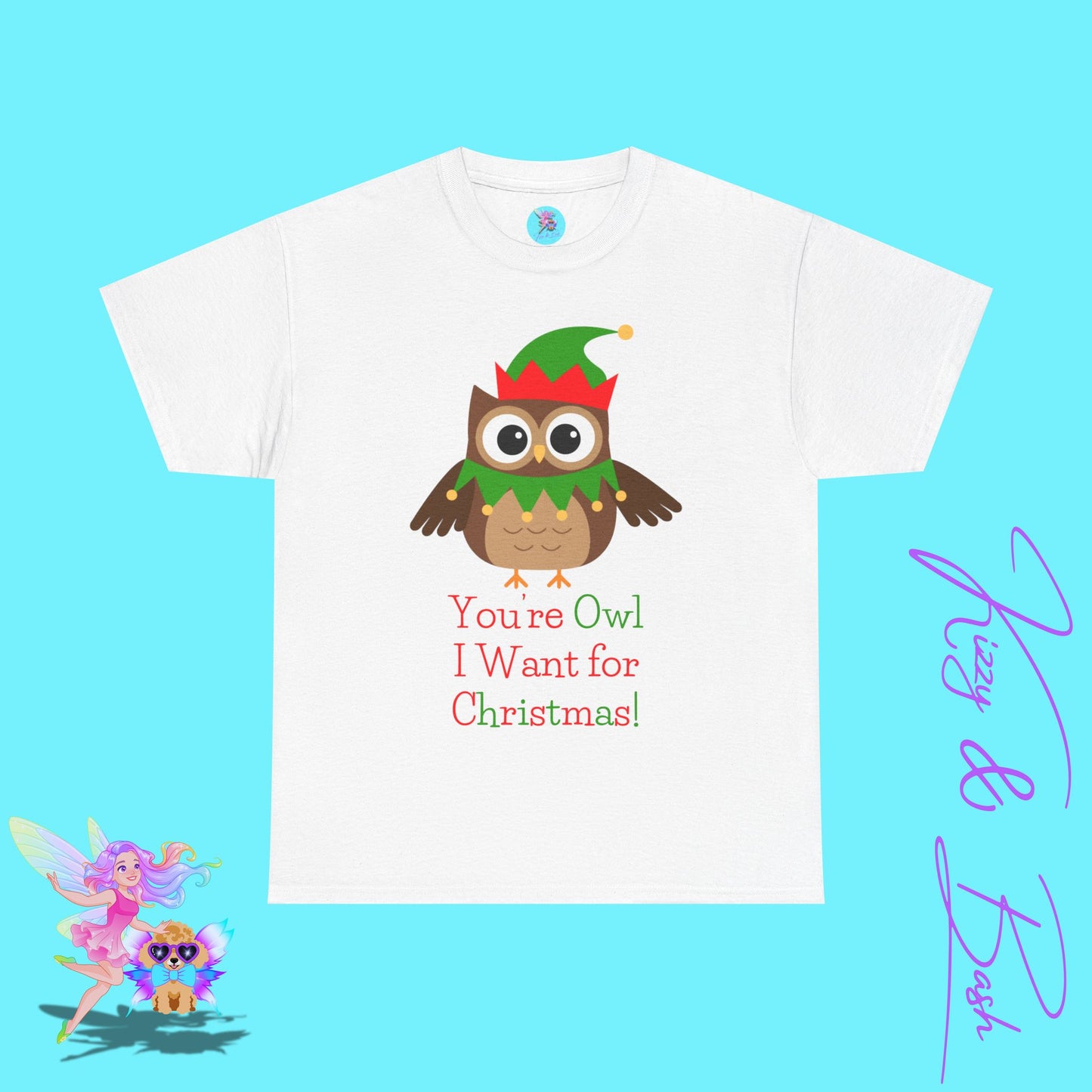 You're Owl I Want for Christmas Jolly Hoot Owl T-Shirt Perfect Gift for Owl Lovers Fun Holiday T-Shirt Funny Christmas Owl Shirt for Adults Funny Pun Christmas T-Shirt Cute Christmas Shirt for Animal Lovers Punny Holiday T-Shirt Unisex Heavy Cotton Tee