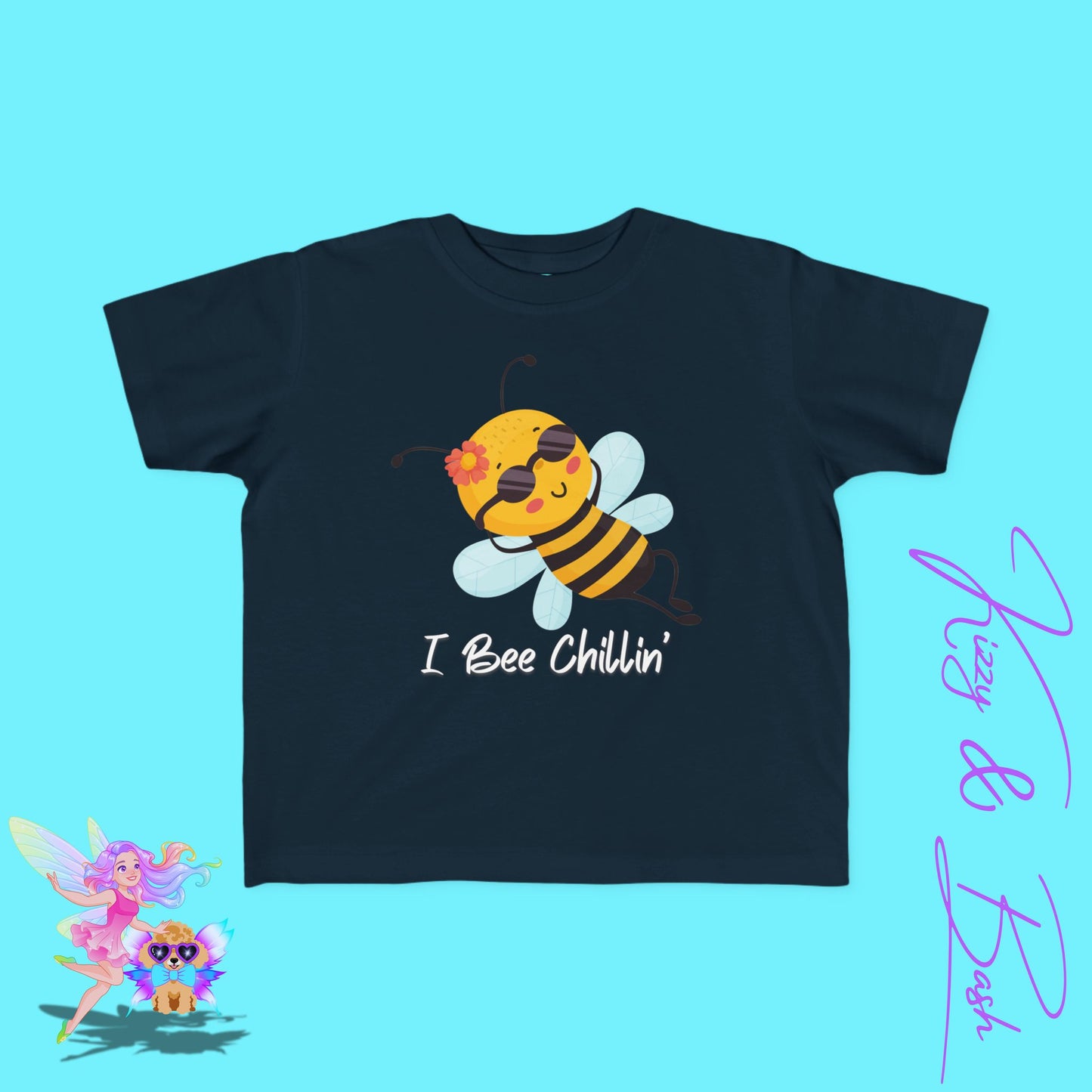 Chilling Honey Bee T-Shirt for Toddlers I Bee Chillin' Spring Shirt Chill Vibes Nature Graphic Tee Perfect Gift for Bee Lovers Fun Vacation Shirt Funny Bee Pun Graphic Tee for Toddler's Fine Jersey Tee