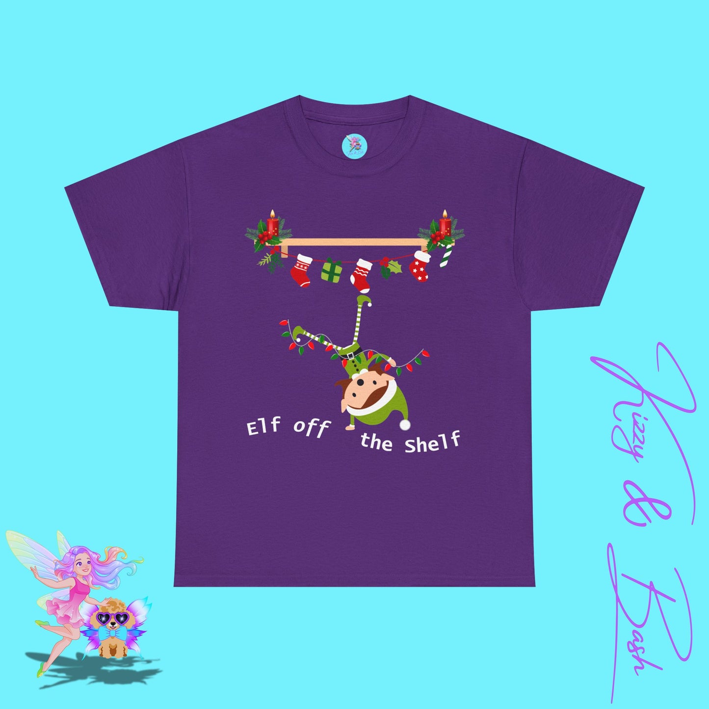 Funny Elf Off the Shelf Christmas T-Shirt for Adults Perfect Gift for Elf Lovers Unique Christmas T-Shirt Clumsy Elf Tee White Elephant Gift Exchange Idea Funny Holiday Graphic Tee Unisex Heavy Cotton Tee