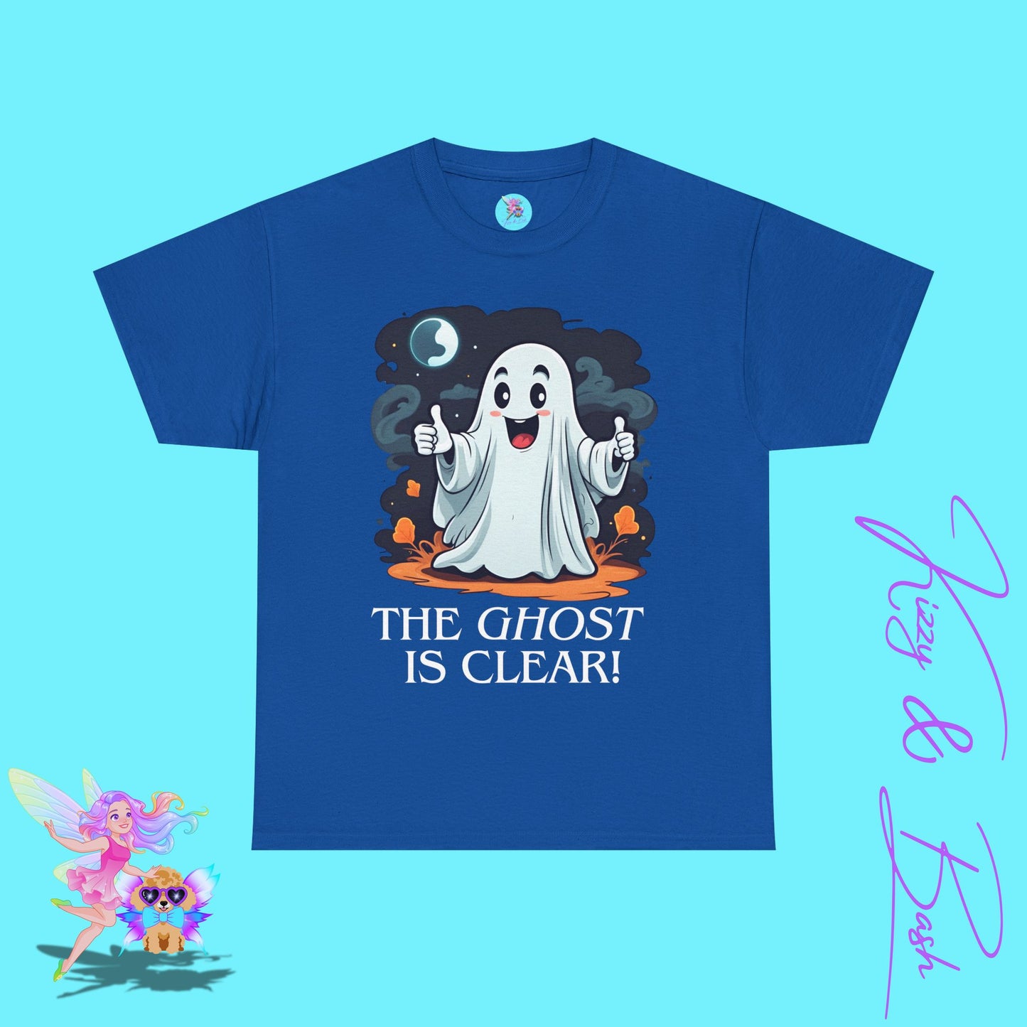 Halloween Ghost Shirt The Ghost is Clear Punny Halloween T-Shirt Funny Halloween Shirt for Him or Her Fun Gift for Pun Lovers Funny Halloween Graphic Tee for Adults Perfect Gift for Ghost Hunters Paranormal T-Shirt Unisex Heavy Cotton Tee