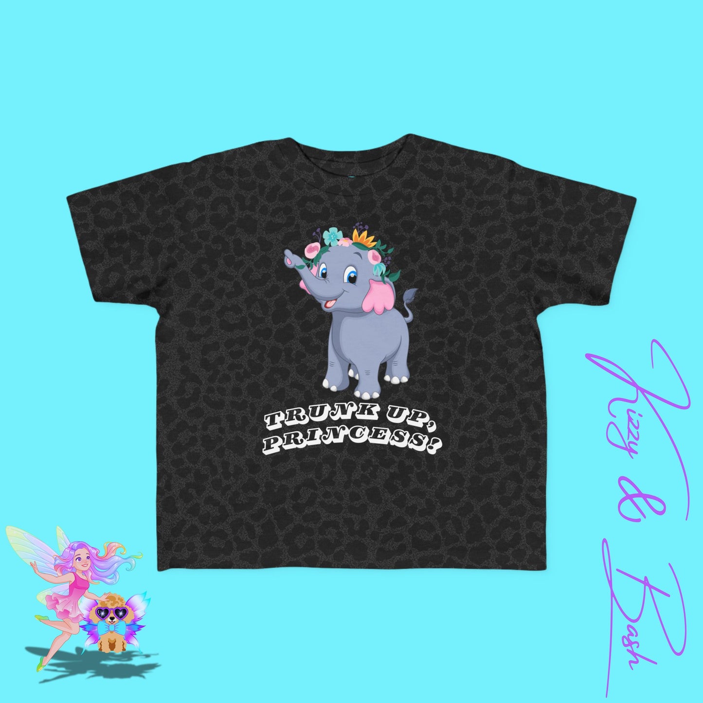 Cute Elephant Princess Shirt Trunk Up, Princess Royal Elephant Tee Cute Graphic Tee for Her Gift for Princess Lovers or Elephant Fans Fun Animal T-Shirt for Toddler's Fine Jersey Tee