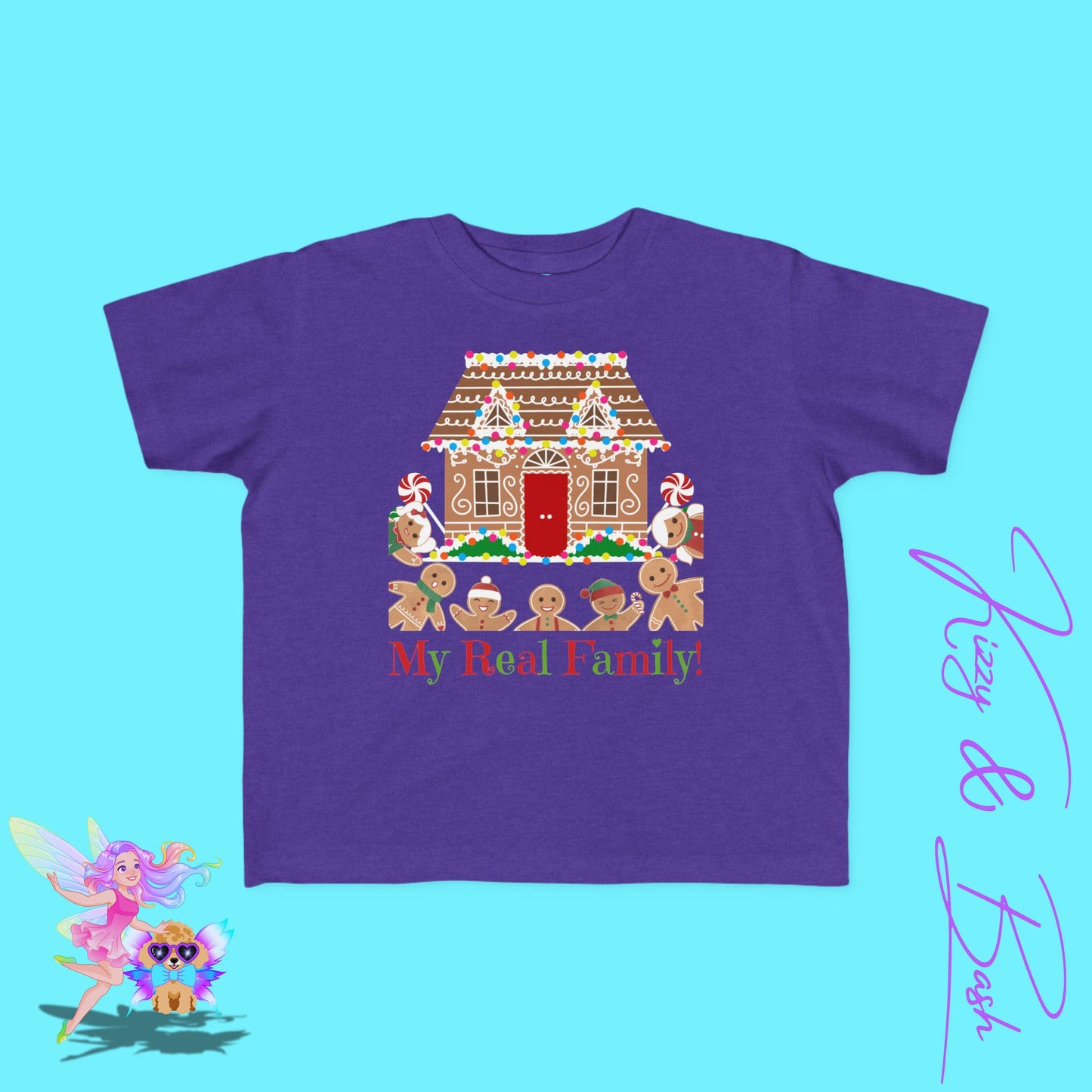 Gingerbread Family T-Shirt for Toddlers Funny Christmas Shirt for Him or Her Found Family Gift Idea Gingerbread Lovers T-Shirt Unique Gingerbread Shirt for Toddler's Fine Jersey Tee
