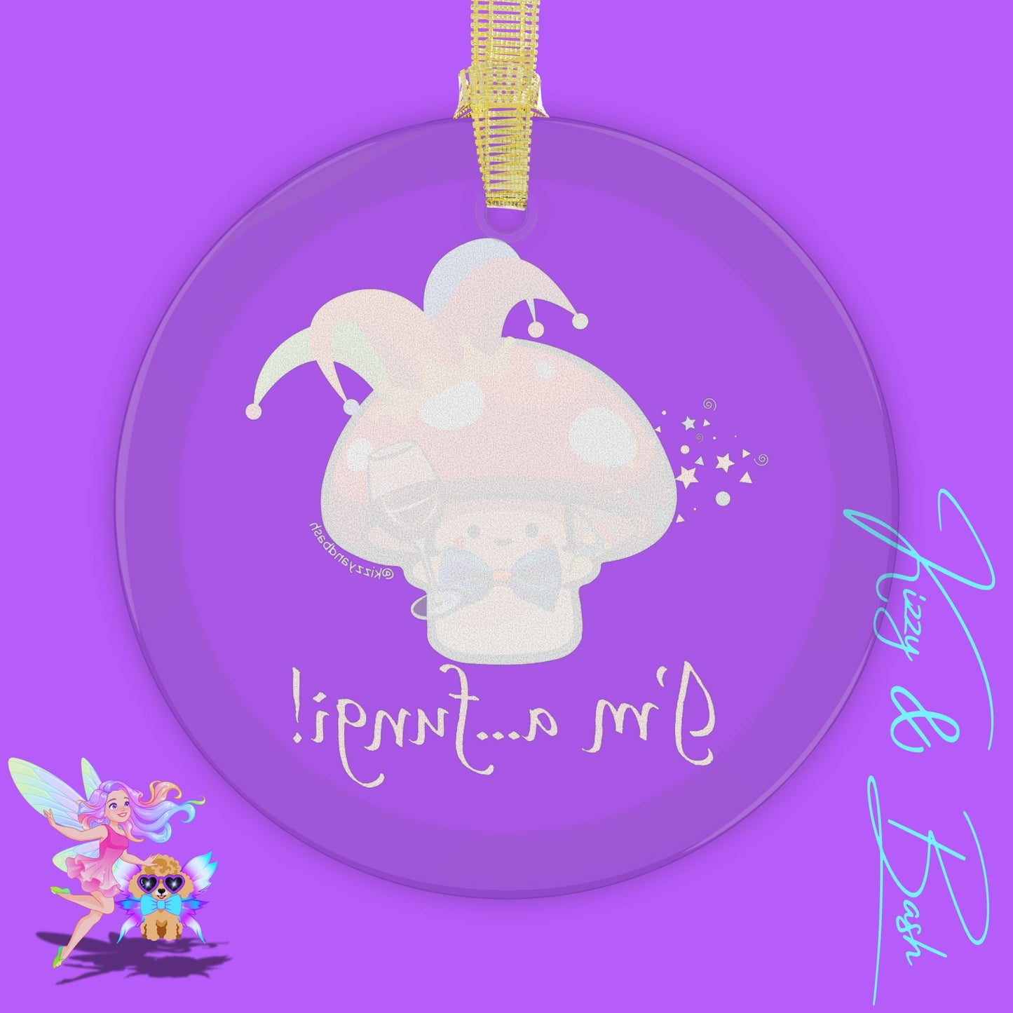 Funny Mushroom Ornament Perfect Gift for Mushroom Lovers Naturecore Gift Idea Christmas Gift for Nature Lovers Unique Gift for Mushroom Fans Funny Wine Lover Gift Party Animal Gift Idea I'm a Fungi Pun Glass Ornaments