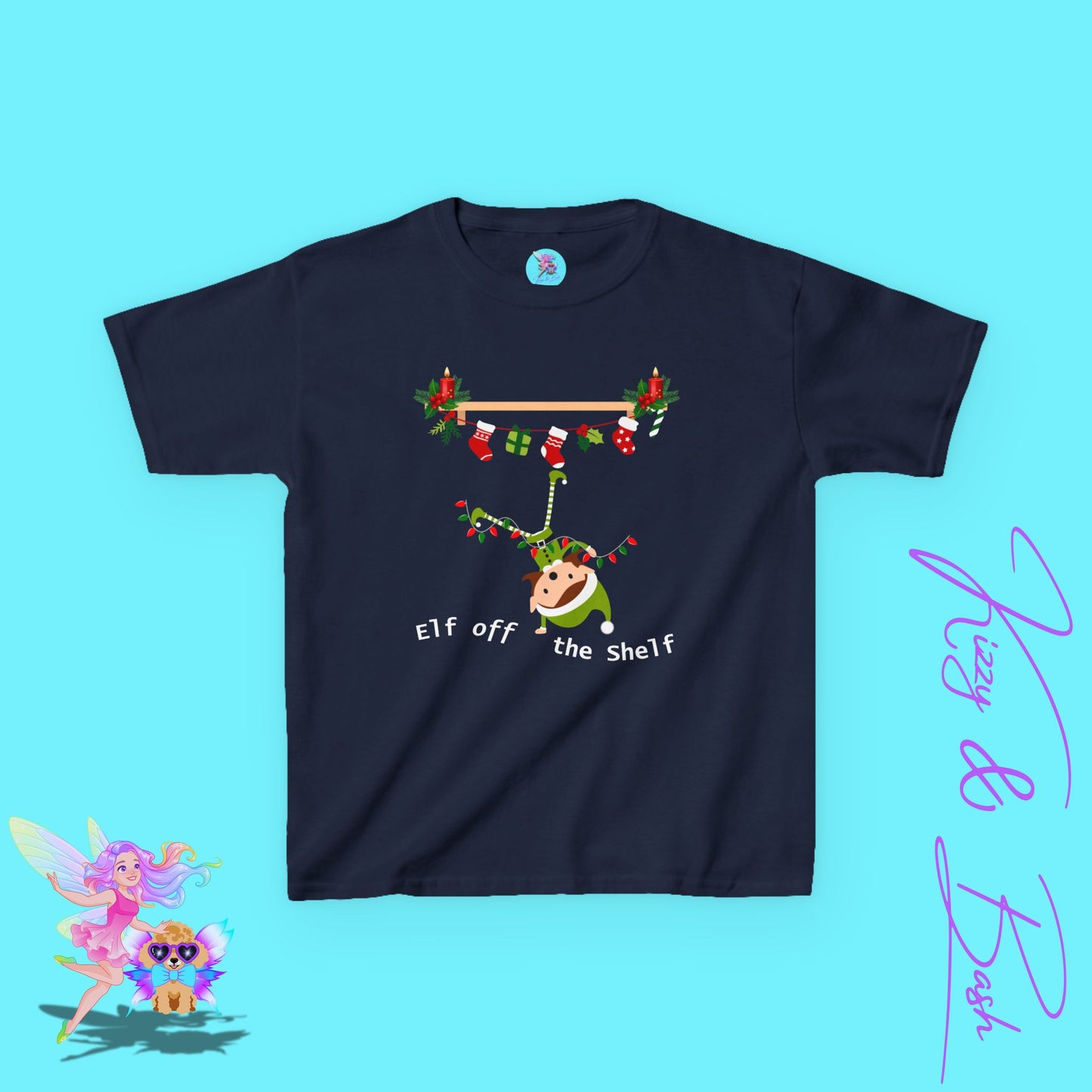 Cute Christmas Elf Girl T-Shirt for Kids Funny Elf Off The Shelf Shirt Gift for Elf Lovers Gift for Christmas Lovers Perfect Holiday Tee for Him or Her Funny Holiday T-Shirt for Kids Heavy Cotton™ Tee
