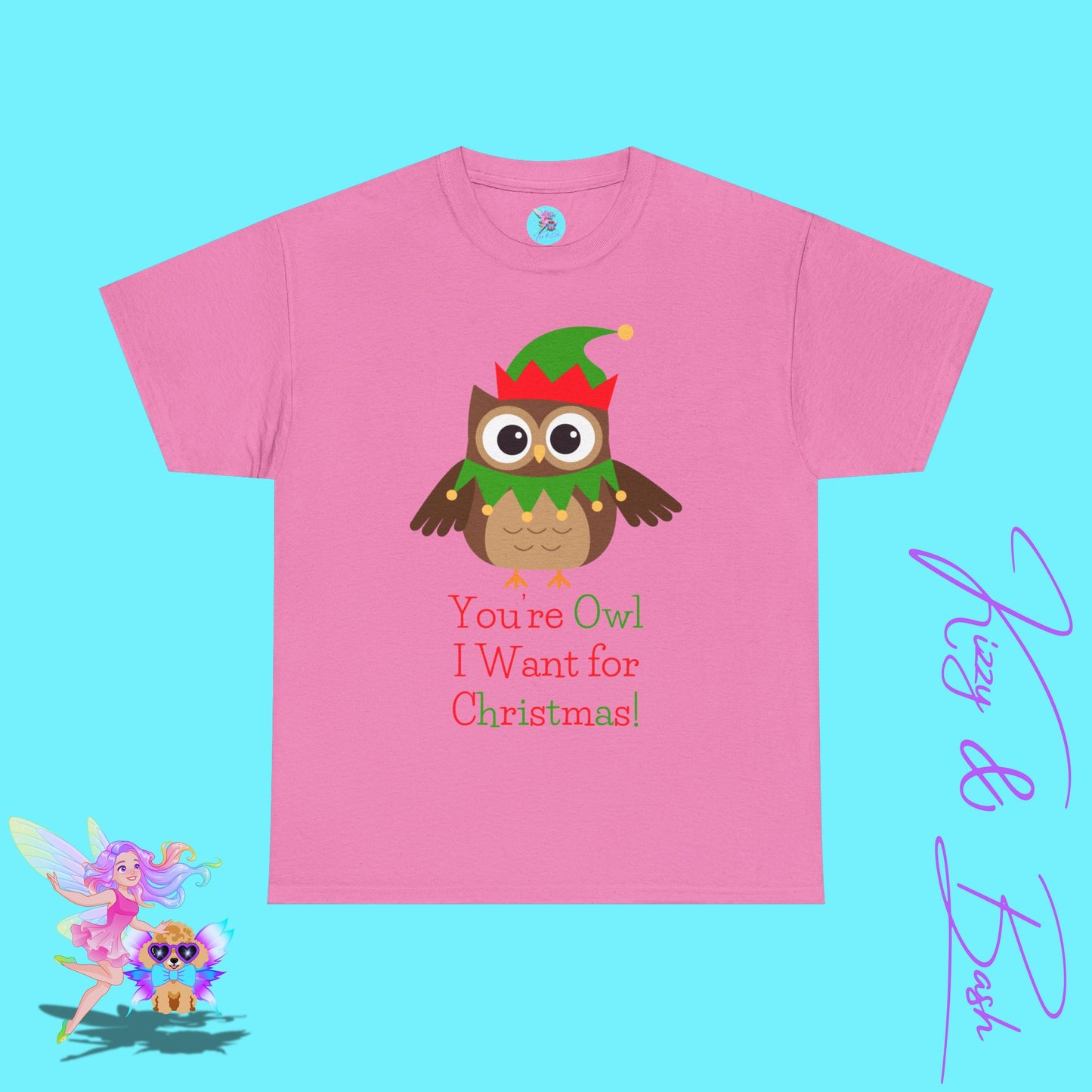 You're Owl I Want for Christmas Jolly Hoot Owl T-Shirt Perfect Gift for Owl Lovers Fun Holiday T-Shirt Funny Christmas Owl Shirt for Adults Funny Pun Christmas T-Shirt Cute Christmas Shirt for Animal Lovers Punny Holiday T-Shirt Unisex Heavy Cotton Tee