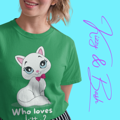 Who Loves Kitty T-Shirt for Her Fun and Flirty Feline Tee Cute Gift for Cat Lovers Unique Cat Mom Gift Funny Animal Shirt Perfect Crazy Cat Lady Shirt Unisex Heavy Cotton Tee