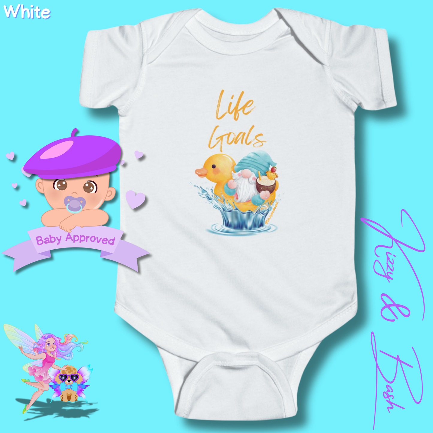 Funny Gnome Baby Onesie Gnome Nursery Decor Unique Baby Shower Gift Idea Rubber Ducky Onesie Perfect Gift for New Mom Cute Gnome Gift for Baby Cute Rubber Ducky Gift for Baby Rubber Ducky Life Goals Infant Fine Jersey Bodysuit