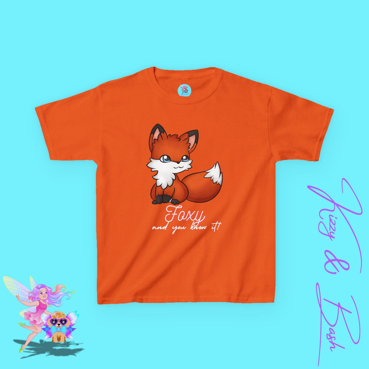 Foxy and You Know It Shirt Animal Pun Shirt for Kids Sassy Fox T-Shirt Cute Woodland Animal Gift for Animal Lovers Shirt Cute Empowerment Shirt for Her Funny Animal Shirt for Kids Heavy Cotton™ Tee
