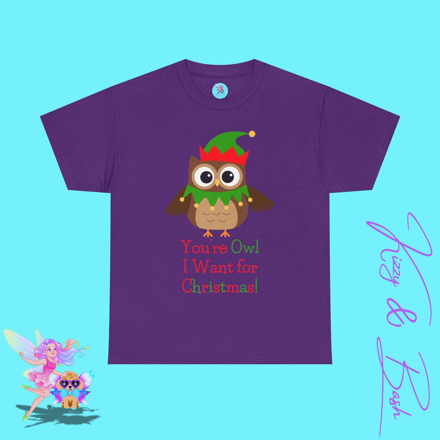 You're Owl I Want for Christmas Jolly Hoot Owl T-Shirt Perfect Gift for Owl Lovers Fun Holiday T-Shirt Funny Christmas Owl Shirt for Adults Funny Pun Christmas T-Shirt Cute Christmas Shirt for Animal Lovers Punny Holiday T-Shirt Unisex Heavy Cotton Tee