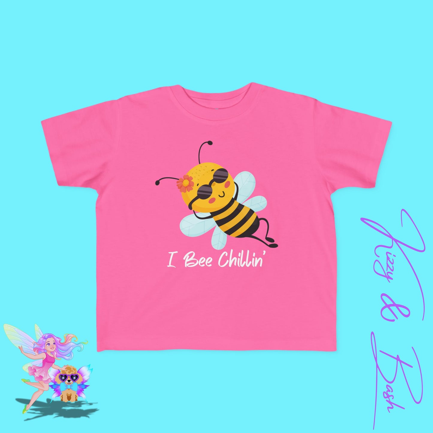 Chilling Honey Bee T-Shirt for Toddlers I Bee Chillin' Spring Shirt Chill Vibes Nature Graphic Tee Perfect Gift for Bee Lovers Fun Vacation Shirt Funny Bee Pun Graphic Tee for Toddler's Fine Jersey Tee