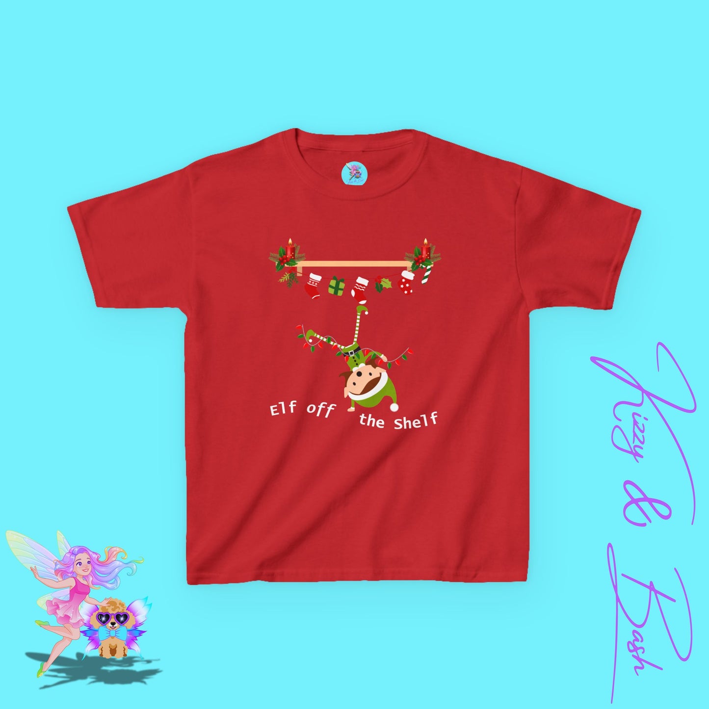 Cute Christmas Elf Girl T-Shirt for Kids Funny Elf Off The Shelf Shirt Gift for Elf Lovers Gift for Christmas Lovers Perfect Holiday Tee for Him or Her Funny Holiday T-Shirt for Kids Heavy Cotton™ Tee