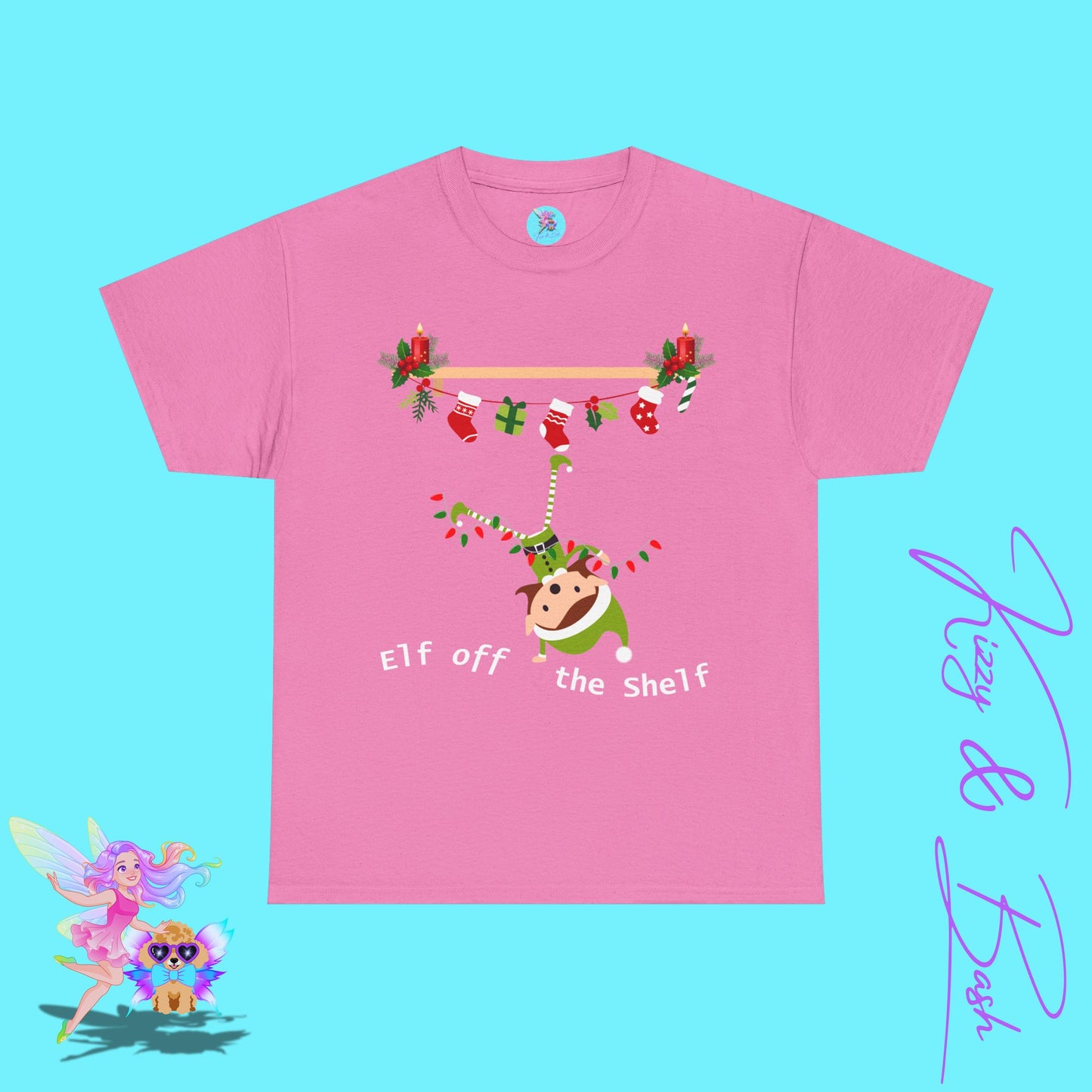 Funny Elf Off the Shelf Christmas T-Shirt for Adults Perfect Gift for Elf Lovers Unique Christmas T-Shirt Clumsy Elf Tee White Elephant Gift Exchange Idea Funny Holiday Graphic Tee Unisex Heavy Cotton Tee