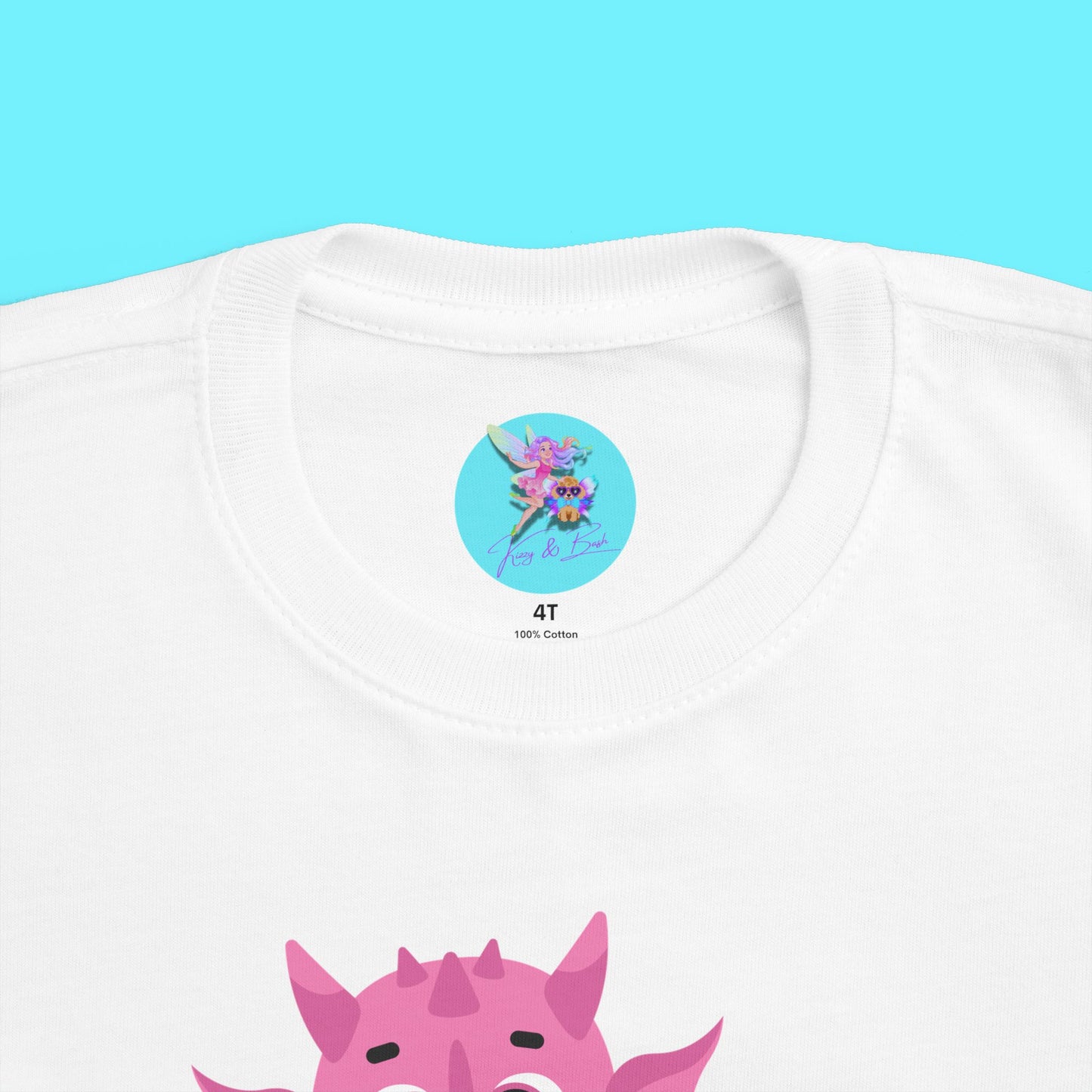 Cute Pink Dragon T-Shirt for Toddlers Just Wingin' It Over Here Shirt Funny Encouragement Shirt Perfect Gift for Dragon Lovers Funny Dragon Shirt Whimsical Fantasy Tee Dragoncore Gift Idea for Toddler's Fine Jersey Tee