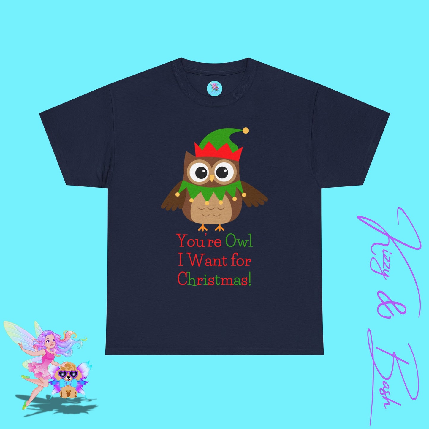 You're Owl I Want for Christmas Jolly Hoot Owl T-Shirt Perfect Gift for Owl Lovers Fun Holiday T-Shirt Funny Christmas Owl Shirt for Adults Funny Pun Christmas T-Shirt Cute Christmas Shirt for Animal Lovers Punny Holiday T-Shirt Unisex Heavy Cotton Tee