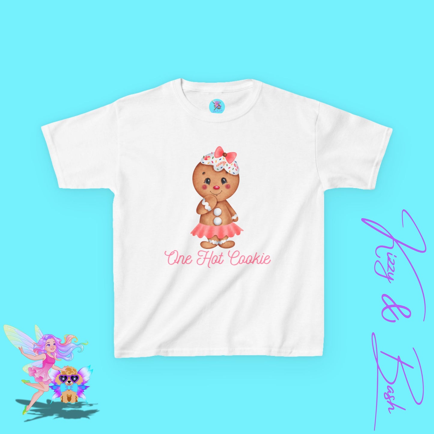 Cute Gingerbread Girl Shirt for Kids One Hot Cookie Tee Funny Christmas Cookie Shirt Perfect Christmas Gift for Her Gift for Gingerbread Lovers Holiday Gift for Kids Heavy Cotton™ Tee