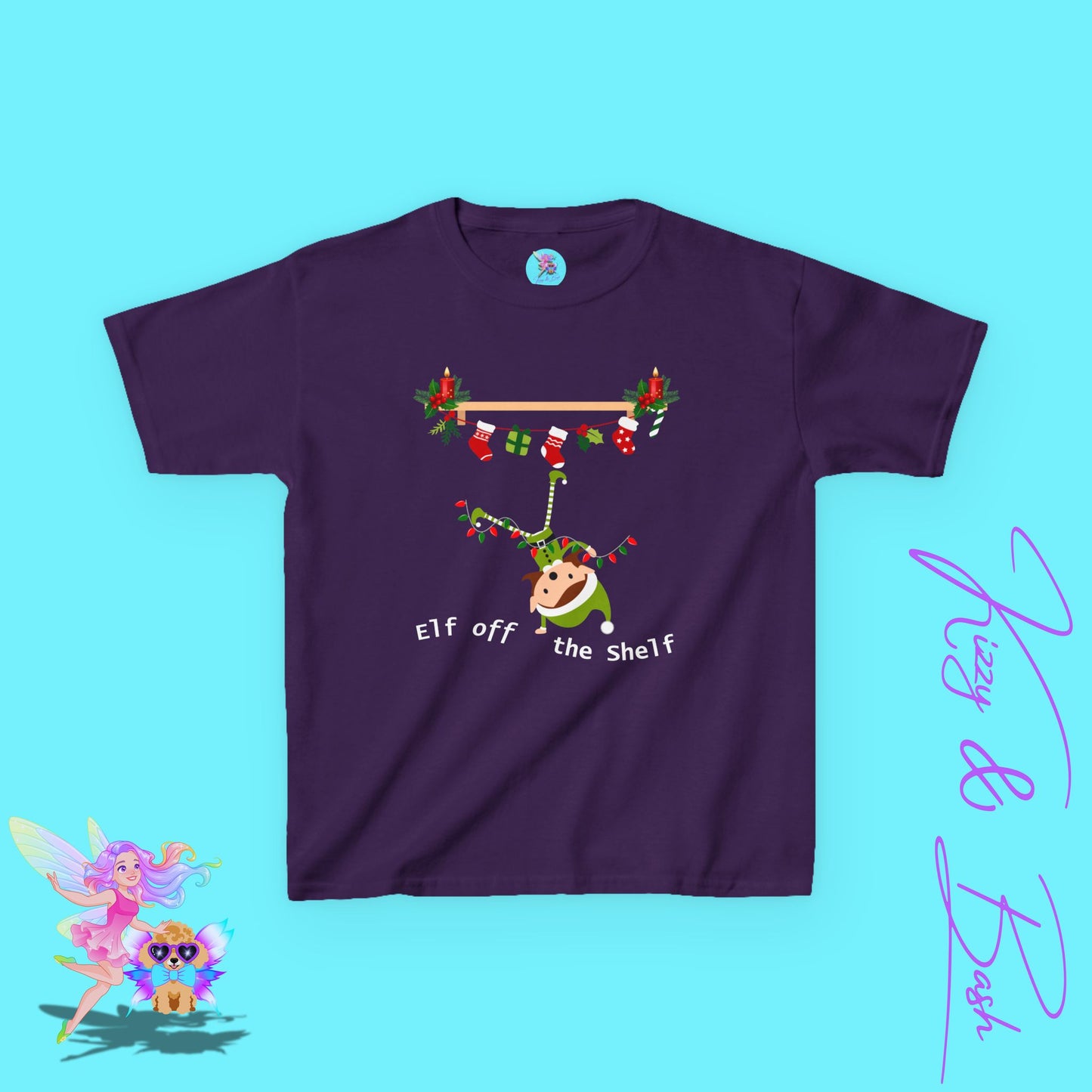 Cute Christmas Elf Girl T-Shirt for Kids Funny Elf Off The Shelf Shirt Gift for Elf Lovers Gift for Christmas Lovers Perfect Holiday Tee for Him or Her Funny Holiday T-Shirt for Kids Heavy Cotton™ Tee