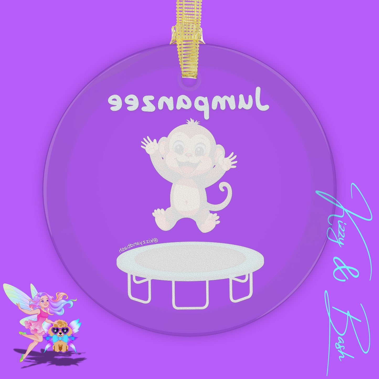 Jumpanzee Ornament Jumping Monkey Christmas Ornament Monkey Lover Gift Trampoline Lover Gift Cute Animal-Themed Gift Perfect Pun Lover Christmas Gift