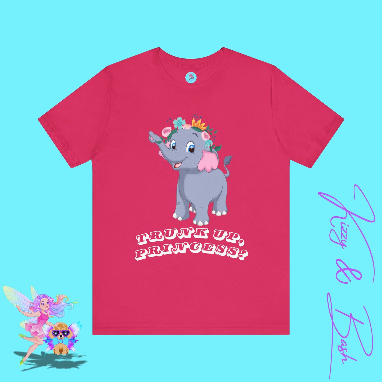 Cute Elephant Princess Shirt Gift for Elephant Lovers Cute Graphic Tee for Her Empowering and Motivational T-Shirt Gift for Princess Lovers Adult Unisex Jersey Short Sleeve Tee