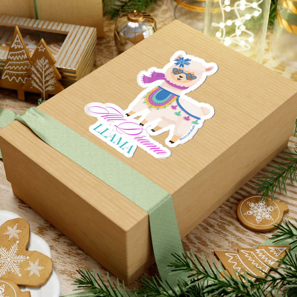 All Drama Llama Kiss-Cut Stickers Unique Llama Gift Idea Drama Queen Gift for Her Funny Farm Animal Stickers