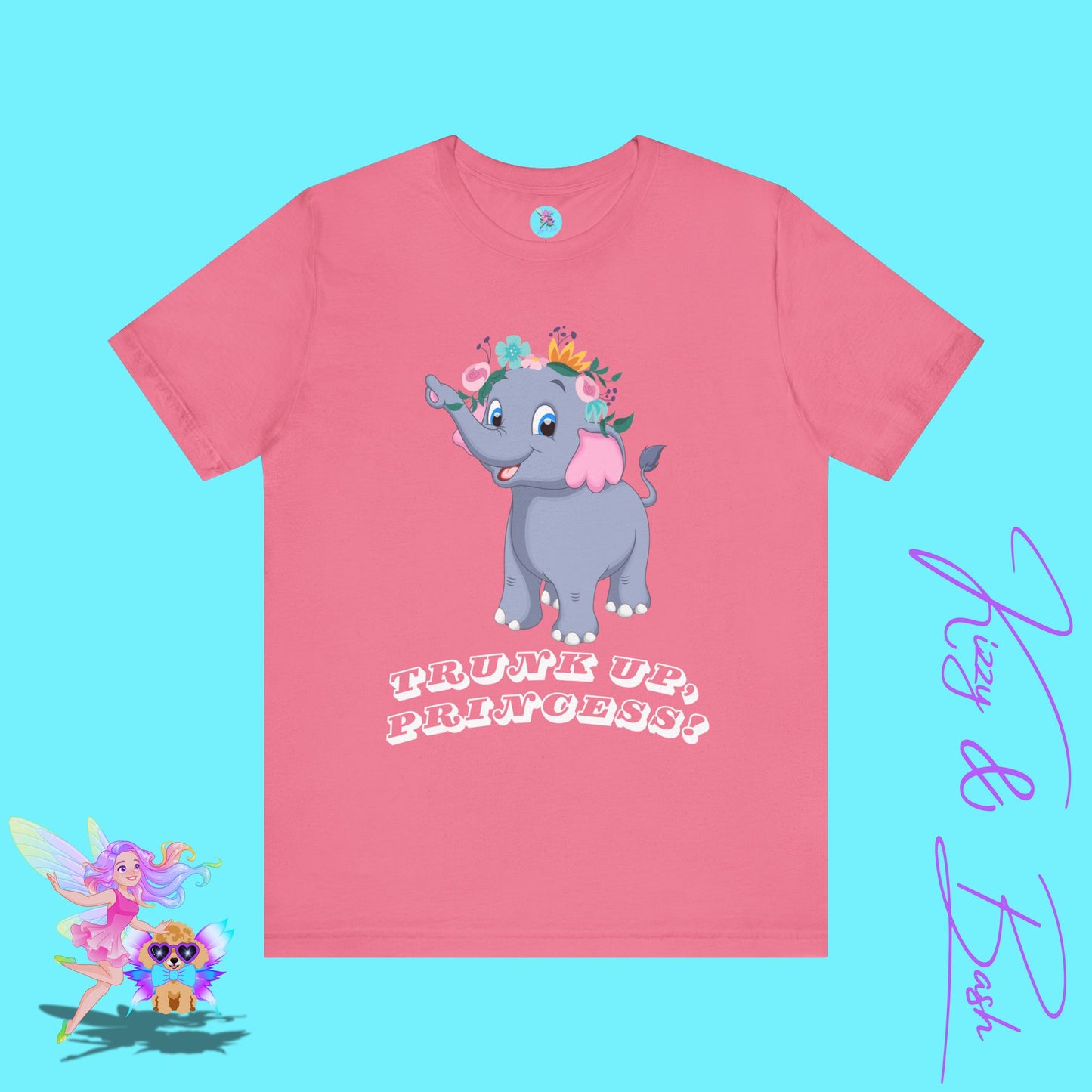 Cute Elephant Princess Shirt Gift for Elephant Lovers Cute Graphic Tee for Her Empowering and Motivational T-Shirt Gift for Princess Lovers Adult Unisex Jersey Short Sleeve Tee
