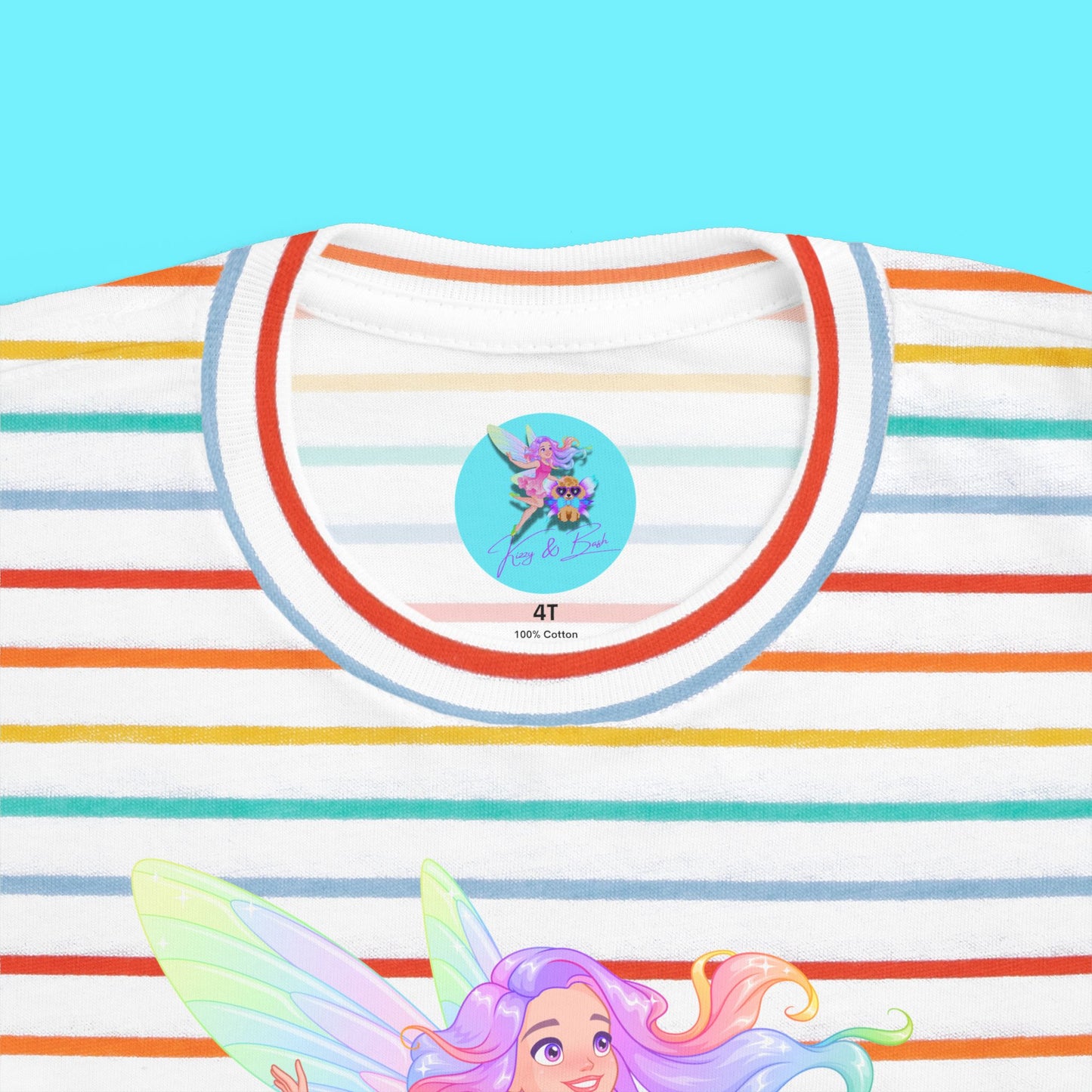 Kizzy & Bash Logo T-Shirt for Toddlers Whimsical Fairy and Toy Poodle Fairy Puppy Tee Fairycore Graphic Tee for Toddlers Dog Lovers Gift Shirt for Toddler's Fine Jersey Tee