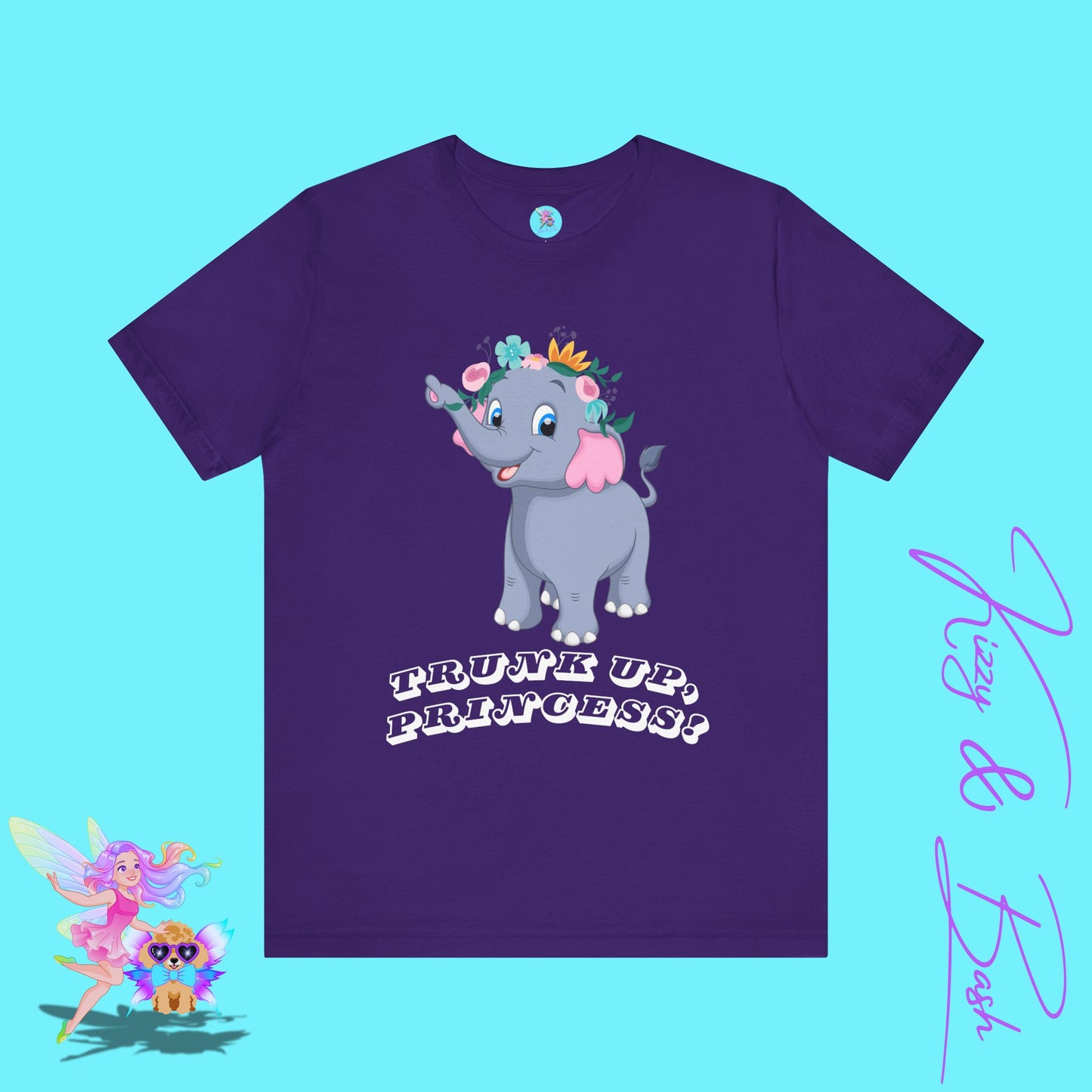 Cute Elephant Princess Shirt Gift for Elephant Lovers Cute Graphic Tee for Her Empowering and Motivational T-Shirt Gift for Princess Lovers Adult Unisex Jersey Short Sleeve Tee