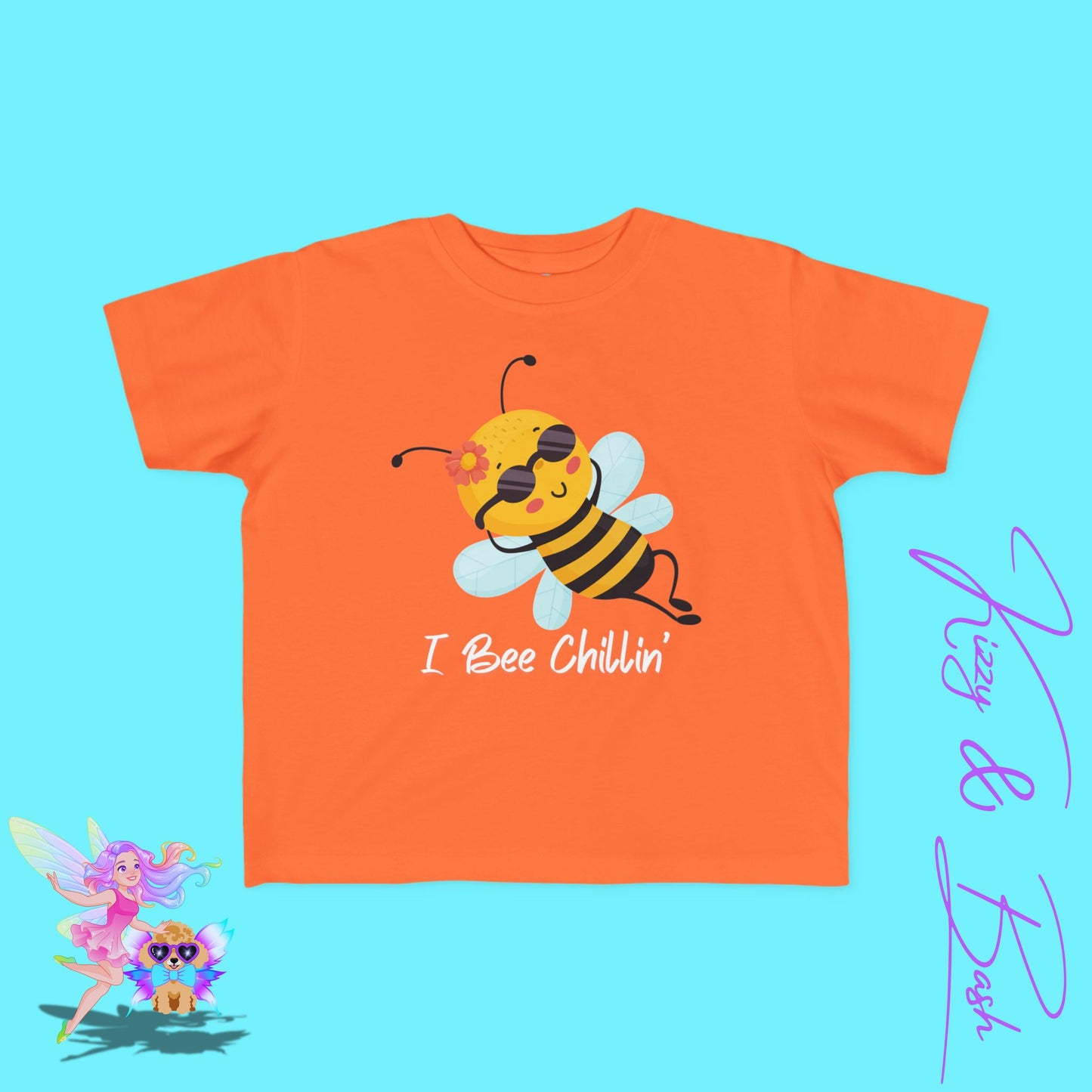 Chilling Honey Bee T-Shirt for Toddlers I Bee Chillin' Spring Shirt Chill Vibes Nature Graphic Tee Perfect Gift for Bee Lovers Fun Vacation Shirt Funny Bee Pun Graphic Tee for Toddler's Fine Jersey Tee