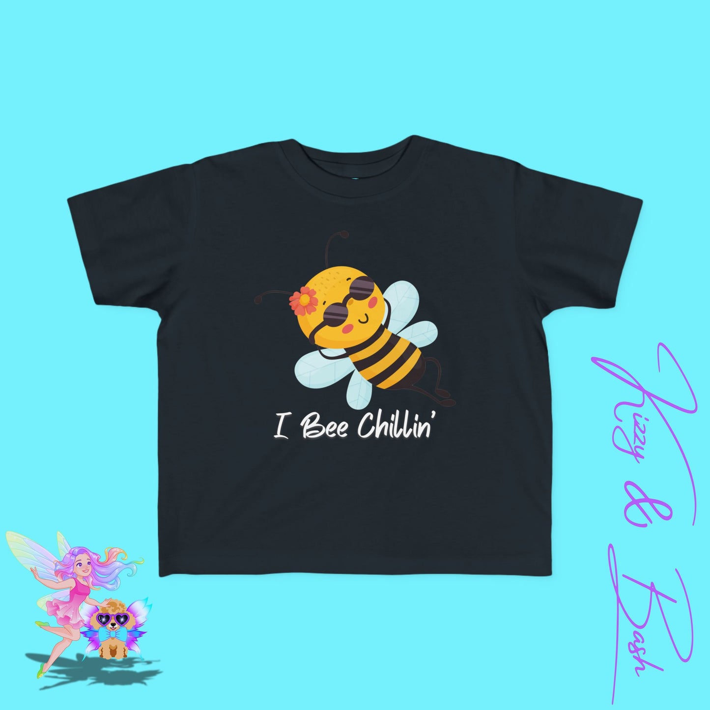 Chilling Honey Bee T-Shirt for Toddlers I Bee Chillin' Spring Shirt Chill Vibes Nature Graphic Tee Perfect Gift for Bee Lovers Fun Vacation Shirt Funny Bee Pun Graphic Tee for Toddler's Fine Jersey Tee