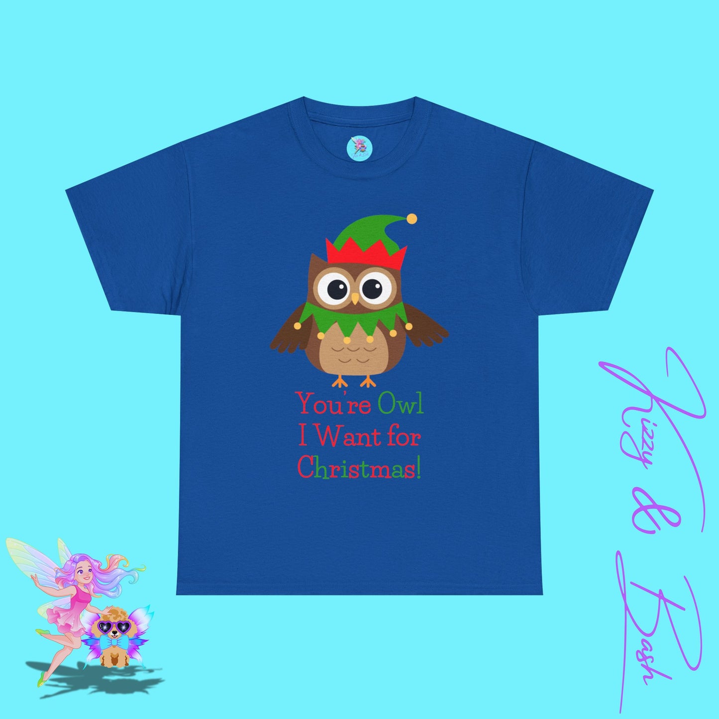 You're Owl I Want for Christmas Jolly Hoot Owl T-Shirt Perfect Gift for Owl Lovers Fun Holiday T-Shirt Funny Christmas Owl Shirt for Adults Funny Pun Christmas T-Shirt Cute Christmas Shirt for Animal Lovers Punny Holiday T-Shirt Unisex Heavy Cotton Tee