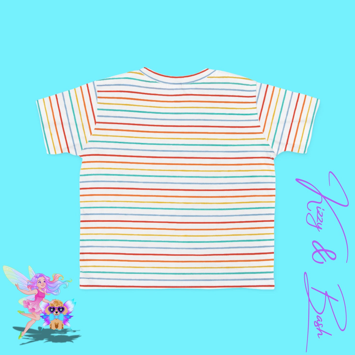 Kizzy & Bash Logo T-Shirt for Toddlers Whimsical Fairy and Toy Poodle Fairy Puppy Tee Fairycore Graphic Tee for Toddlers Dog Lovers Gift Shirt for Toddler's Fine Jersey Tee