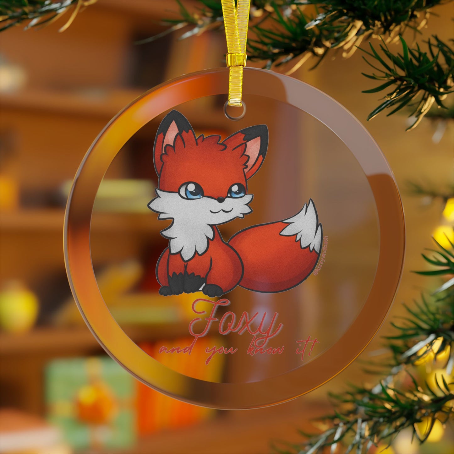 Cute Red Fox Ornament Foxy and You Know It Glass Ornament Unique Gift for Fox Lovers Woodland Animals Holiday Decor Unique Gift for Her Forest Animal Gift Idea