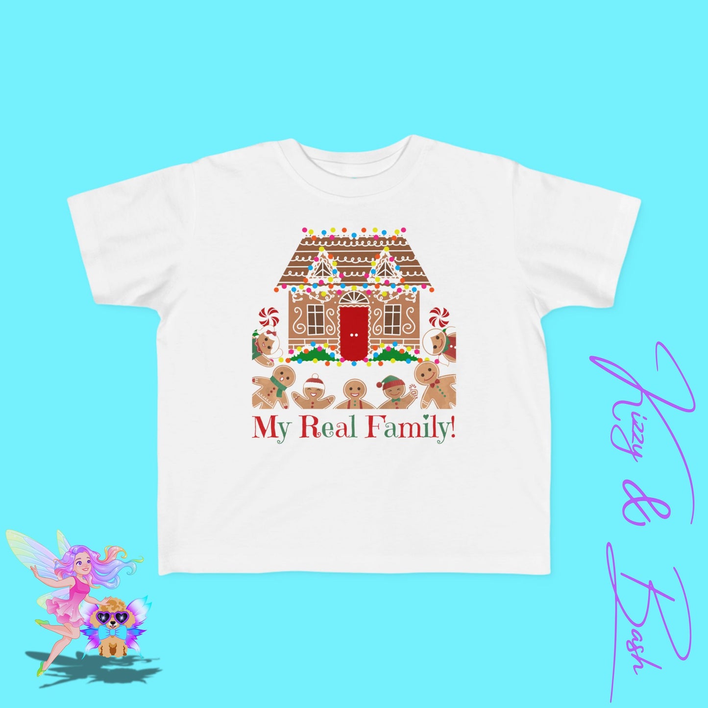 Gingerbread Family T-Shirt for Toddlers Funny Christmas Shirt for Him or Her Found Family Gift Idea Gingerbread Lovers T-Shirt Unique Gingerbread Shirt for Toddler's Fine Jersey Tee