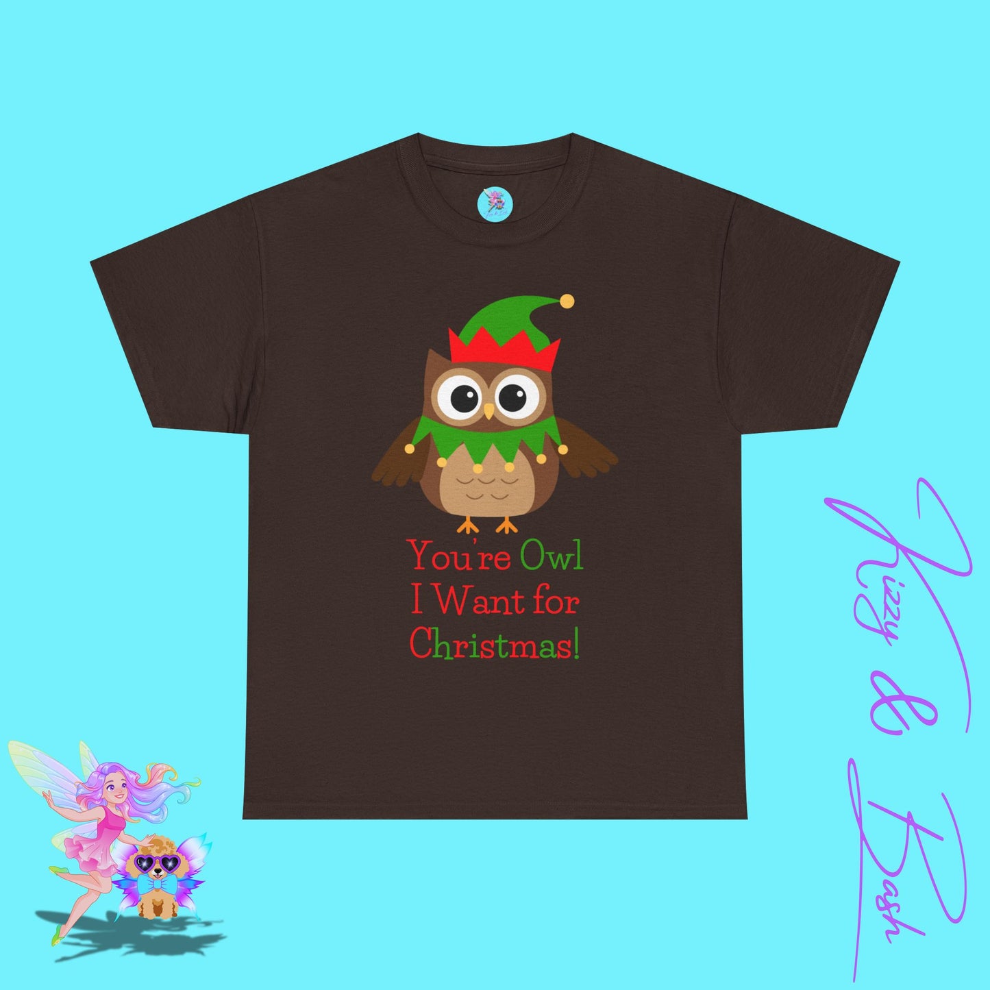 You're Owl I Want for Christmas Jolly Hoot Owl T-Shirt Perfect Gift for Owl Lovers Fun Holiday T-Shirt Funny Christmas Owl Shirt for Adults Funny Pun Christmas T-Shirt Cute Christmas Shirt for Animal Lovers Punny Holiday T-Shirt Unisex Heavy Cotton Tee