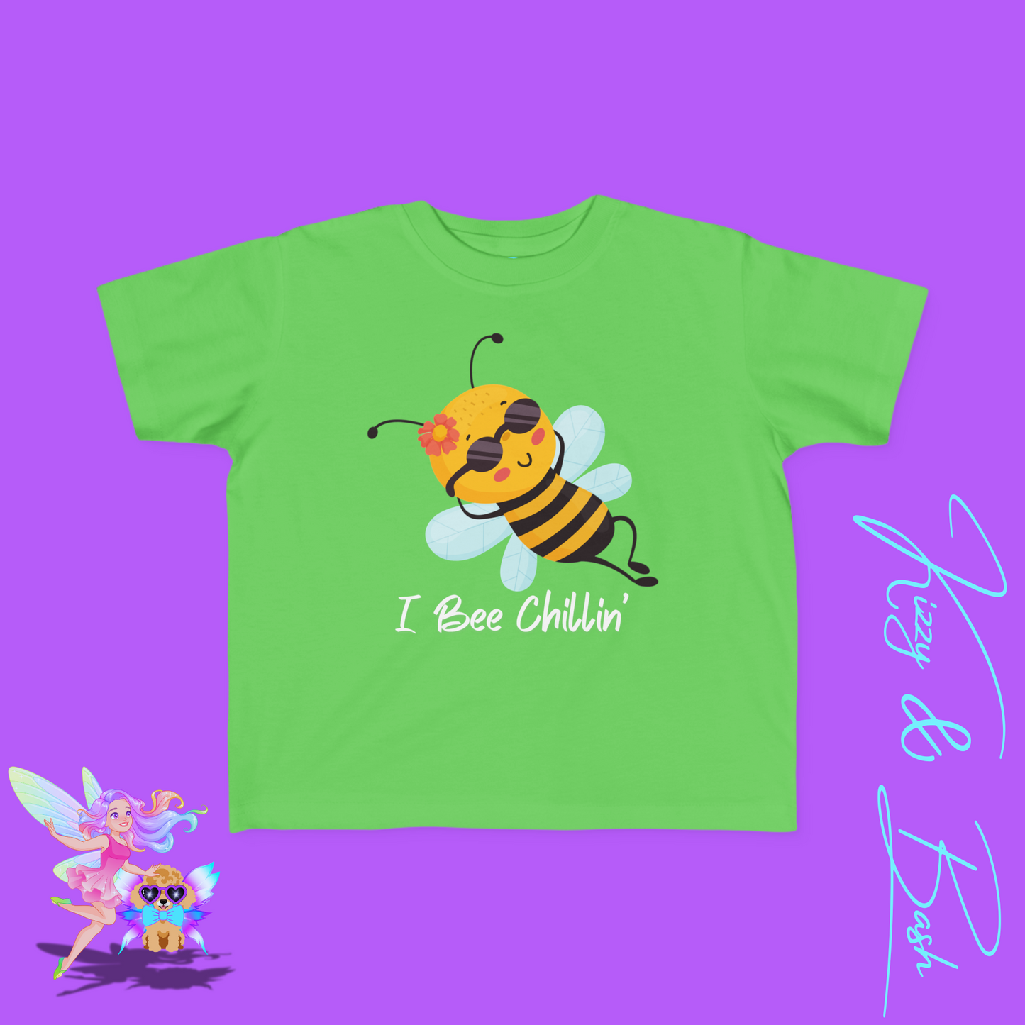 Chilling Honey Bee T-Shirt for Toddlers I Bee Chillin' Spring Shirt Chill Vibes Nature Graphic Tee Perfect Gift for Bee Lovers Fun Vacation Shirt Funny Bee Pun Graphic Tee for Toddler's Fine Jersey Tee