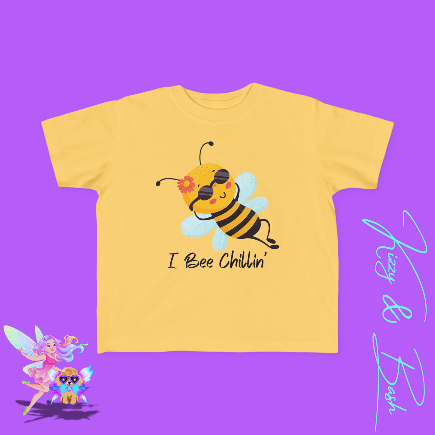Chilling Honey Bee T-Shirt for Toddlers I Bee Chillin' Spring Shirt Chill Vibes Nature Graphic Tee Perfect Gift for Bee Lovers Fun Vacation Shirt Funny Bee Pun Graphic Tee for Toddler's Fine Jersey Tee