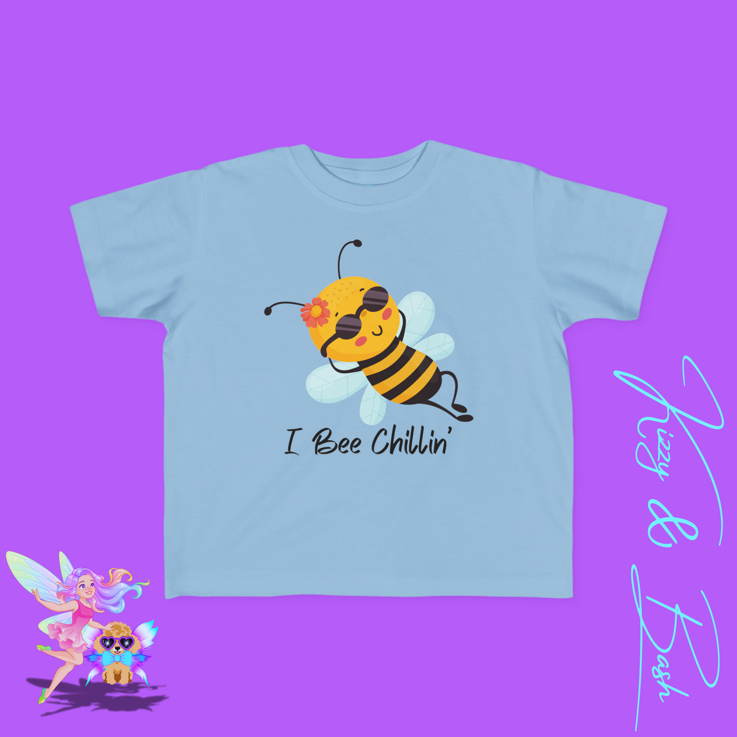 Chilling Honey Bee T-Shirt for Toddlers I Bee Chillin' Spring Shirt Chill Vibes Nature Graphic Tee Perfect Gift for Bee Lovers Fun Vacation Shirt Funny Bee Pun Graphic Tee for Toddler's Fine Jersey Tee
