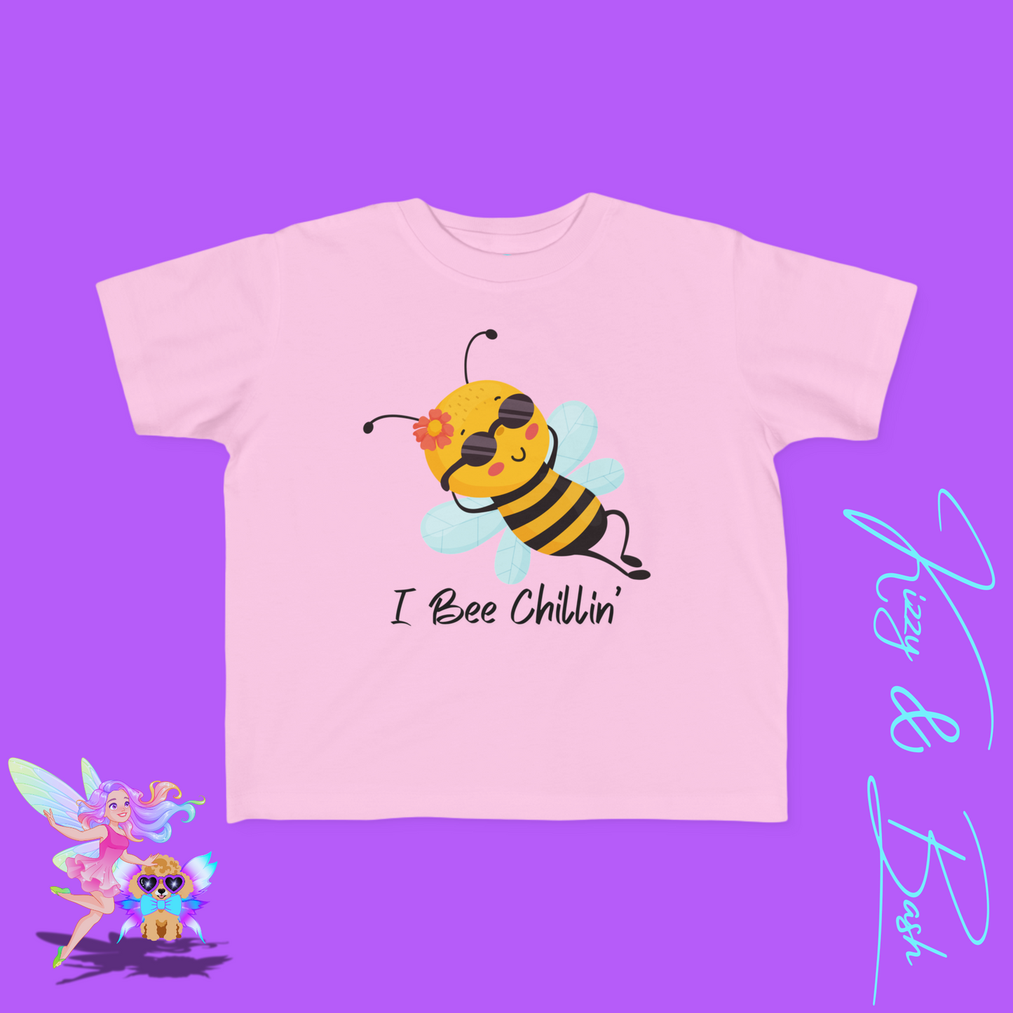 Chilling Honey Bee T-Shirt for Toddlers I Bee Chillin' Spring Shirt Chill Vibes Nature Graphic Tee Perfect Gift for Bee Lovers Fun Vacation Shirt Funny Bee Pun Graphic Tee for Toddler's Fine Jersey Tee