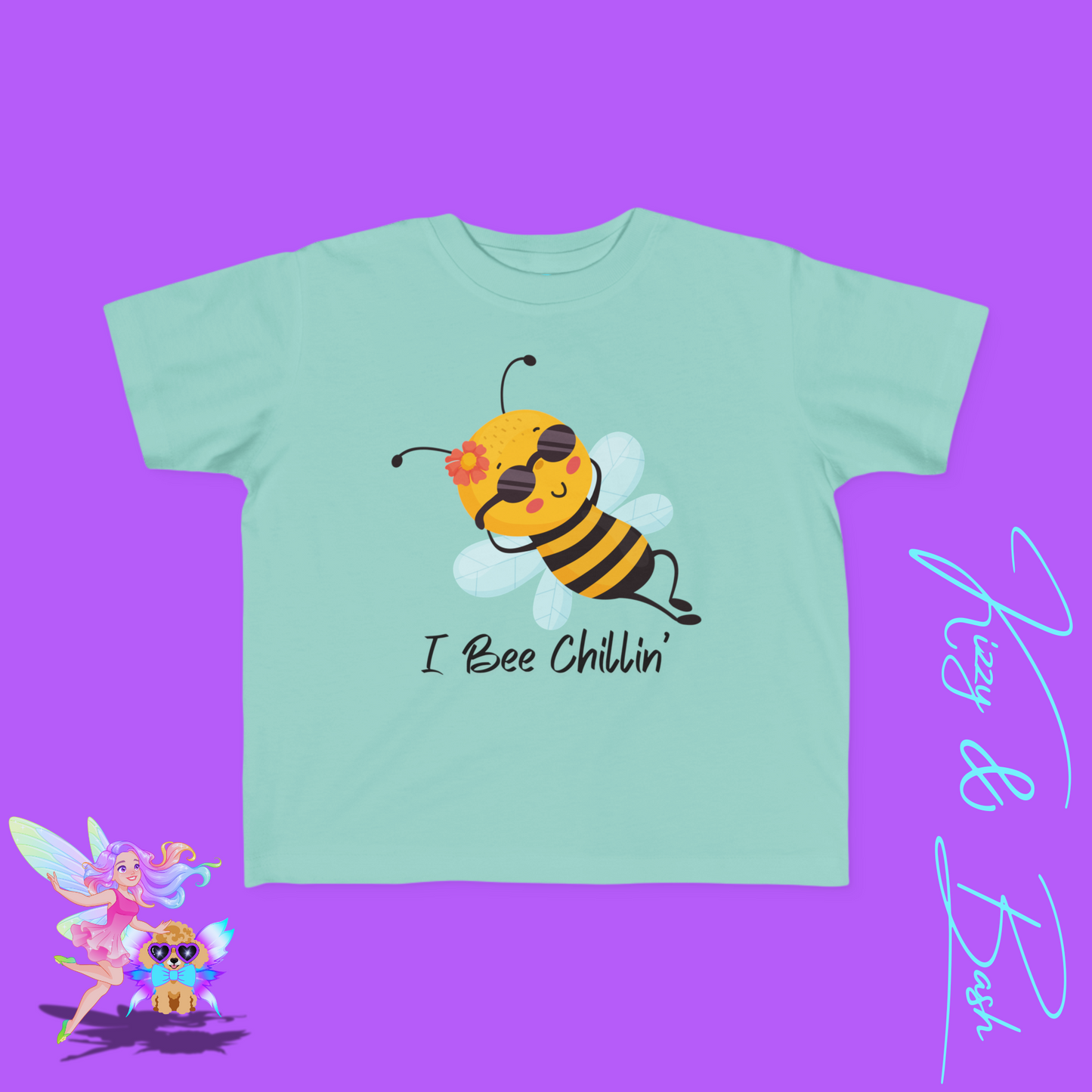 Chilling Honey Bee T-Shirt for Toddlers I Bee Chillin' Spring Shirt Chill Vibes Nature Graphic Tee Perfect Gift for Bee Lovers Fun Vacation Shirt Funny Bee Pun Graphic Tee for Toddler's Fine Jersey Tee